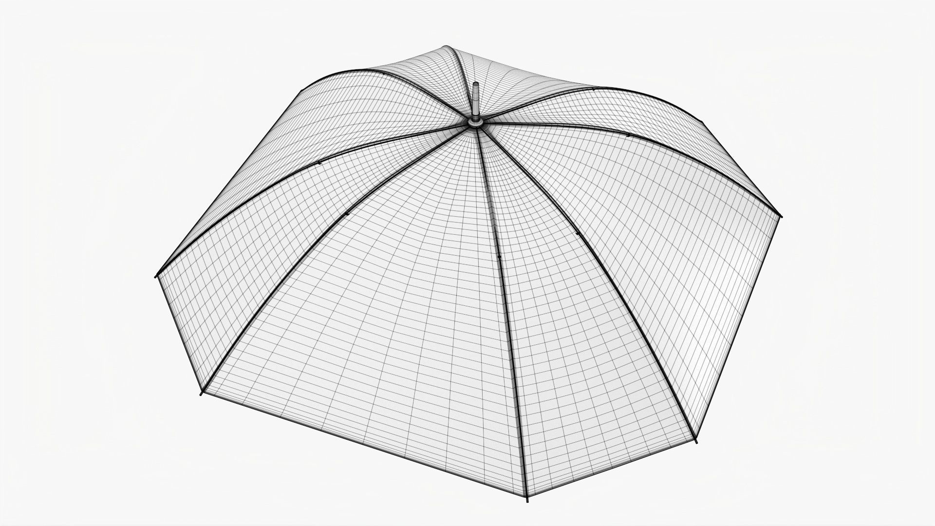 Umbrella rectangular automatic 3D model_9