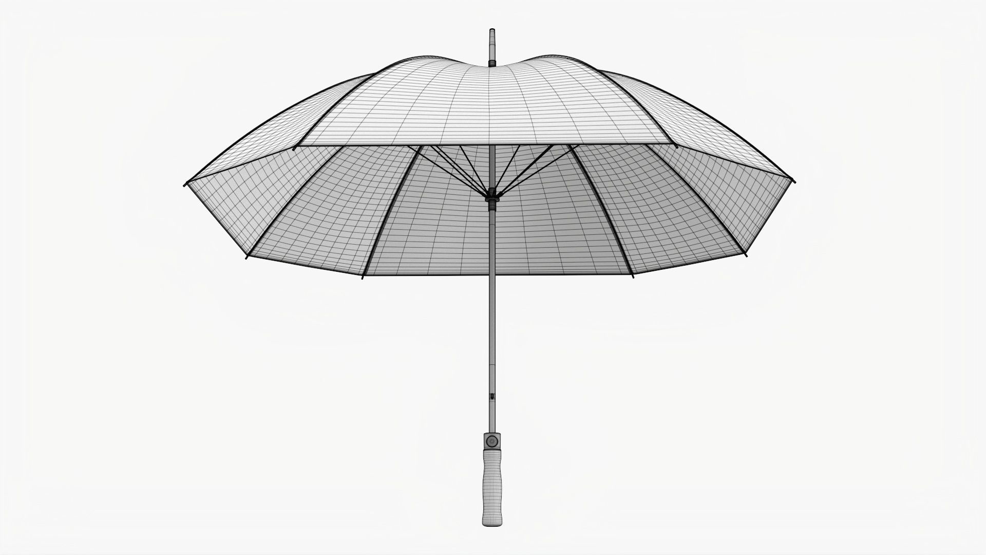 Umbrella rectangular automatic 3D model_8