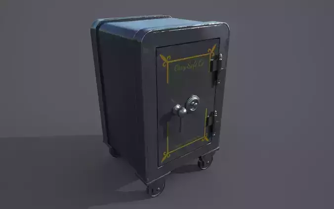 Old safe Low-poly 3D model