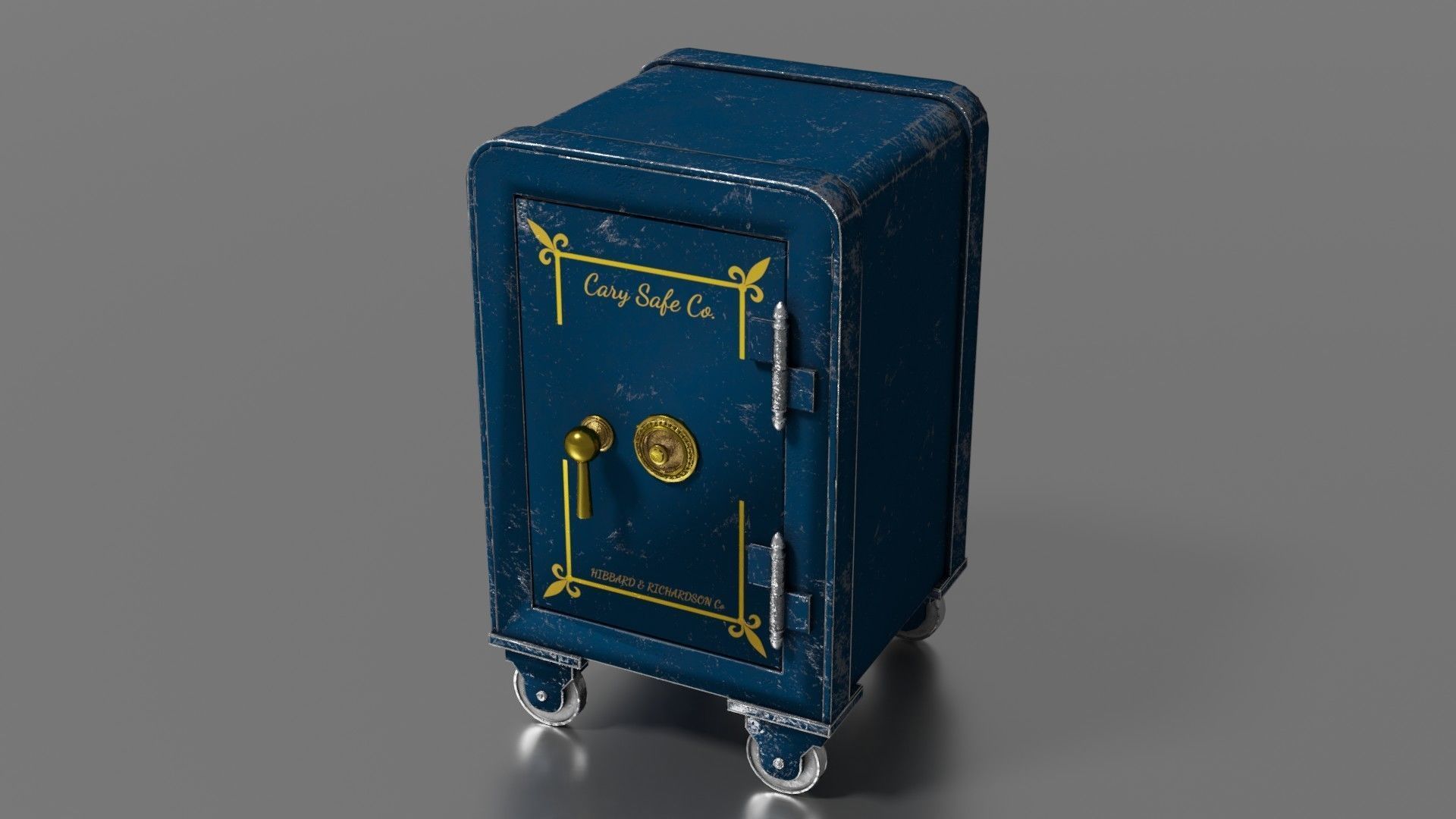 Old safe Low-poly 3D model_50