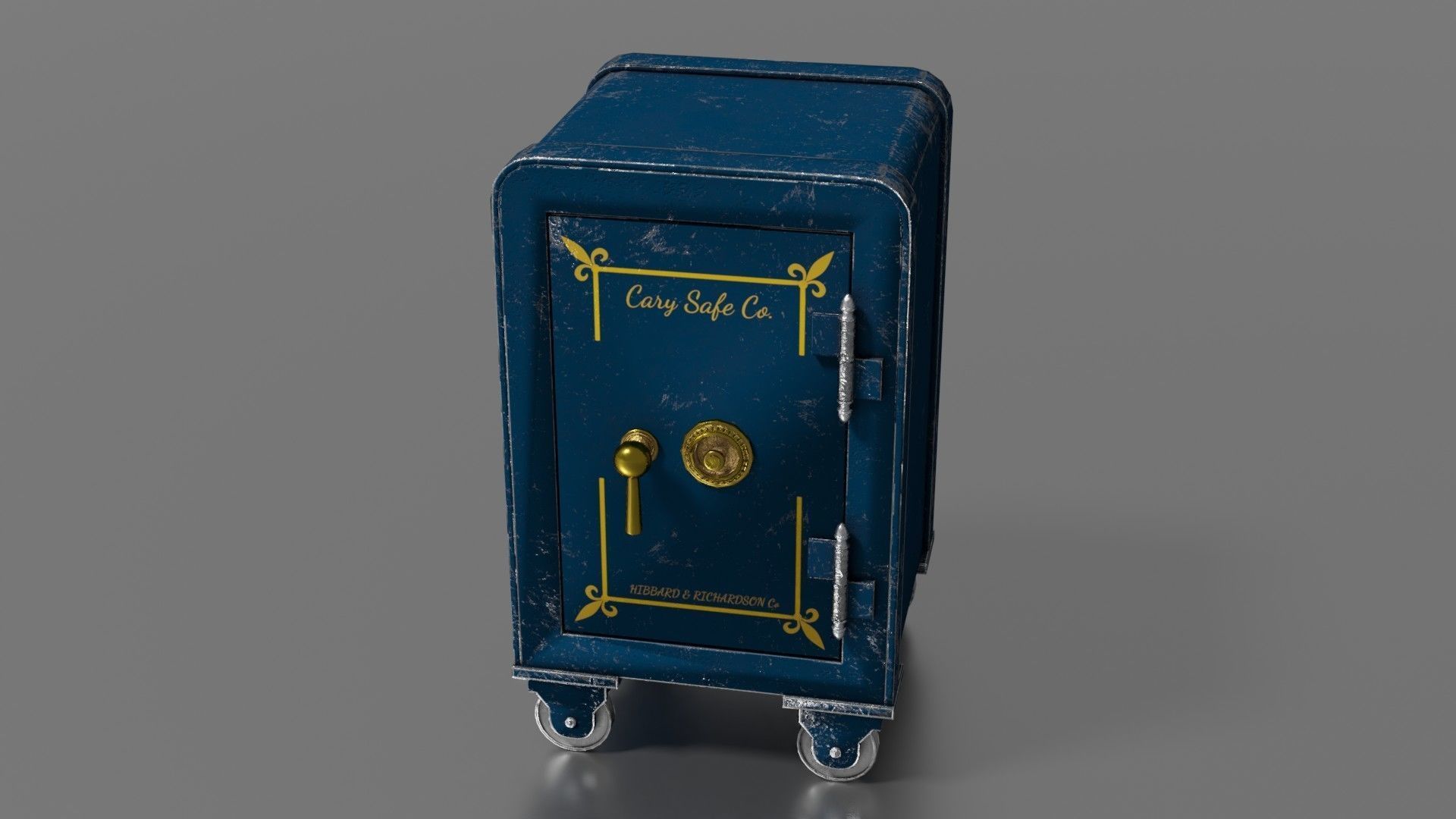 Old safe Low-poly 3D model_36