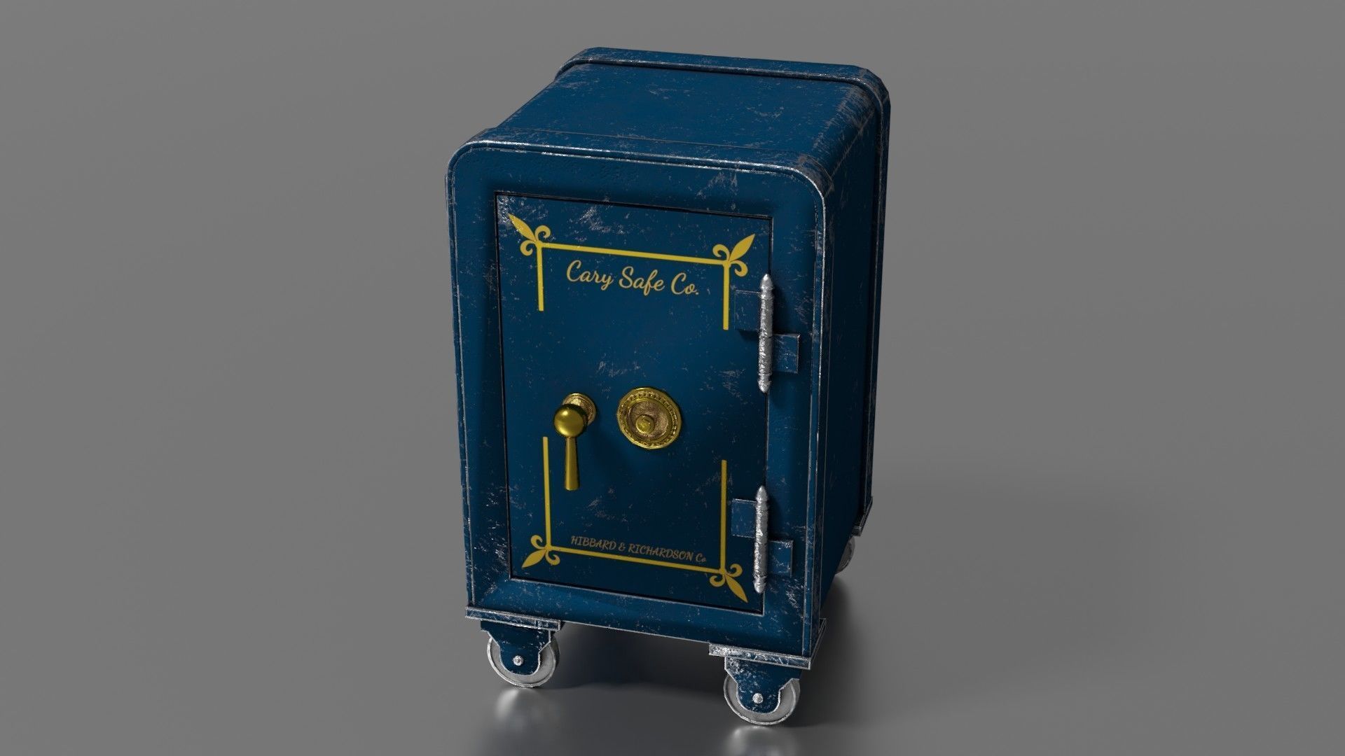 Old safe Low-poly 3D model_35
