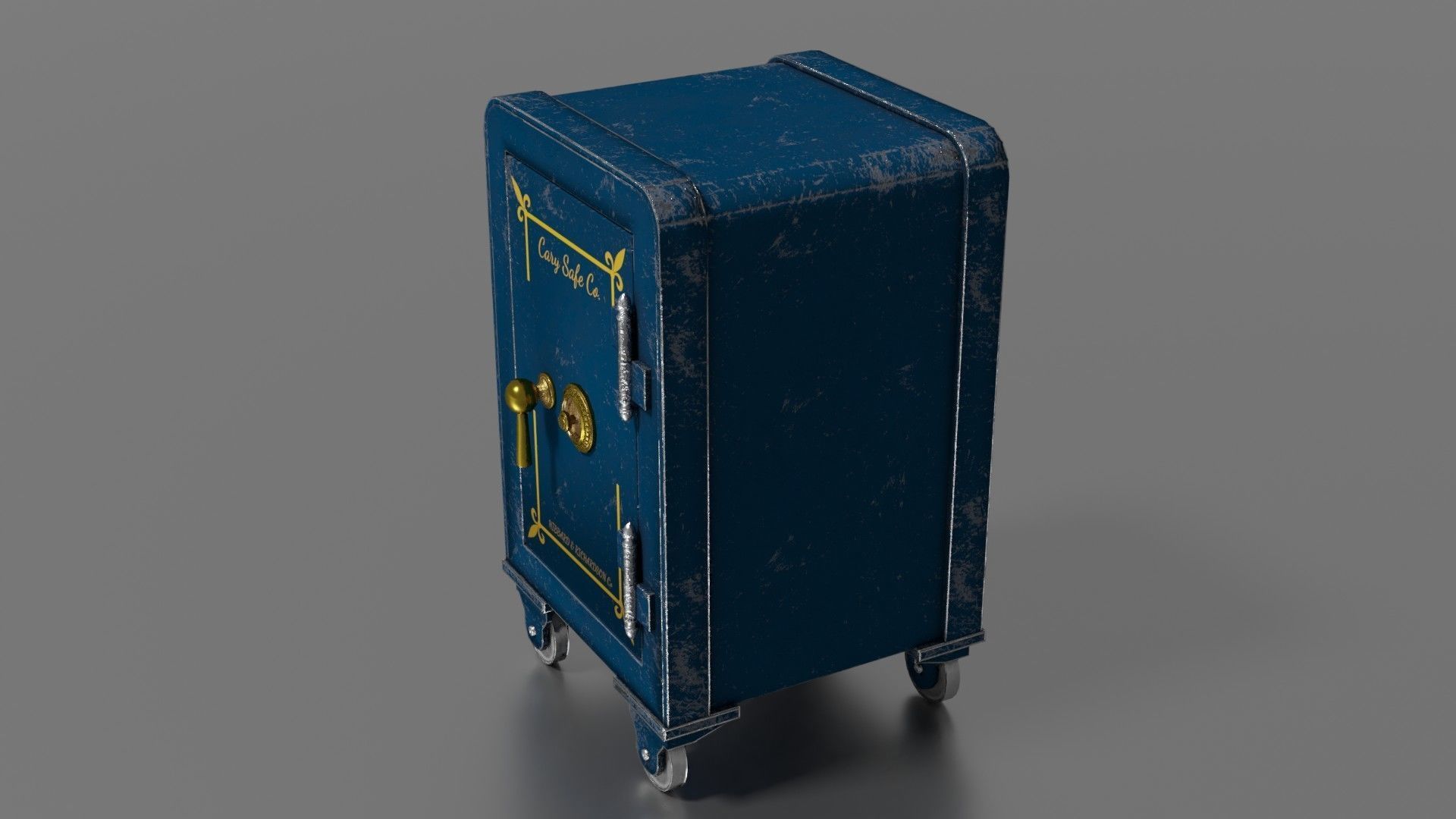Old safe Low-poly 3D model_48