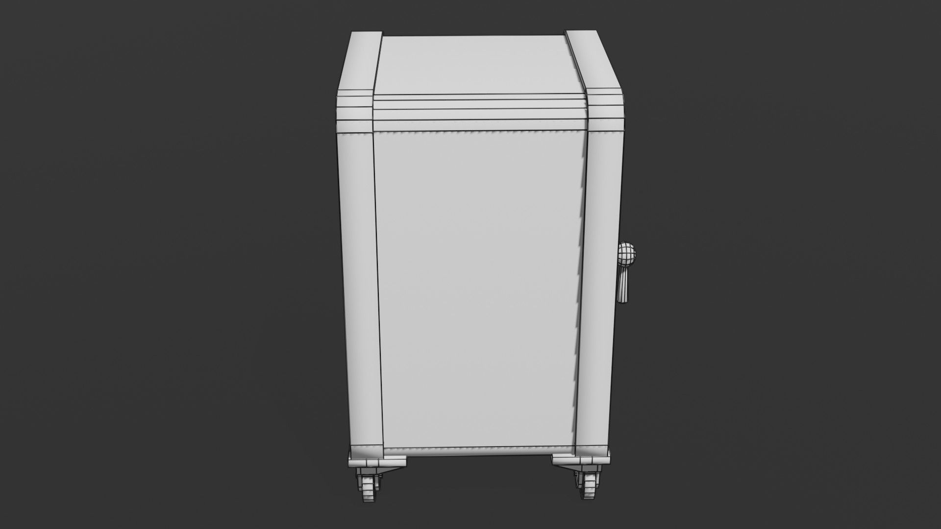 Old safe Low-poly 3D model_7