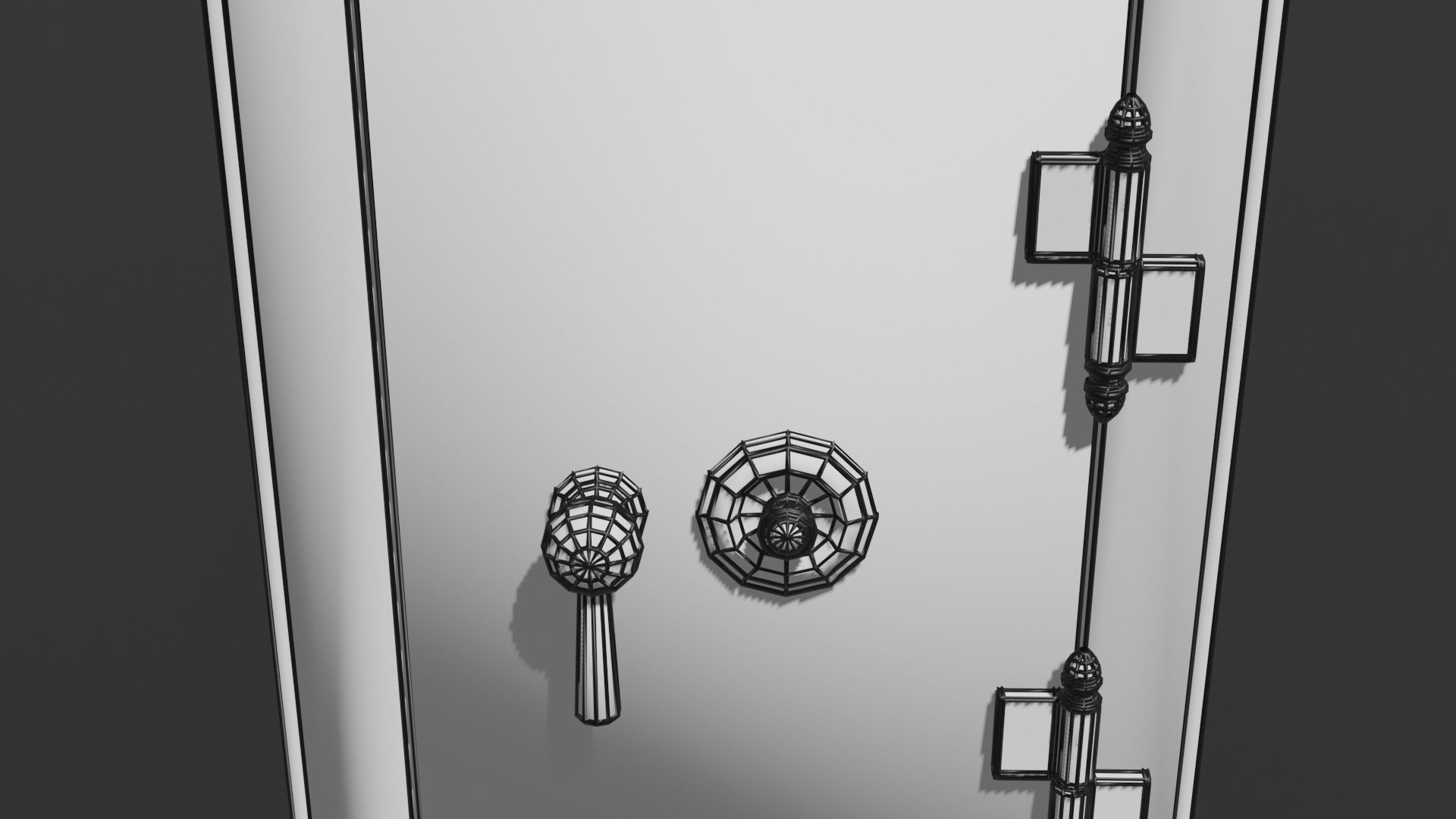 Old safe Low-poly 3D model_20