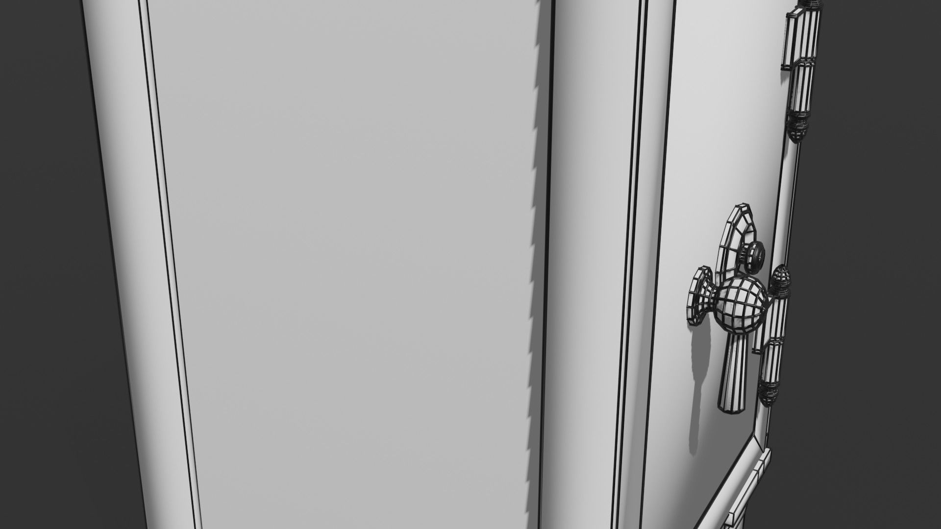 Old safe Low-poly 3D model_23