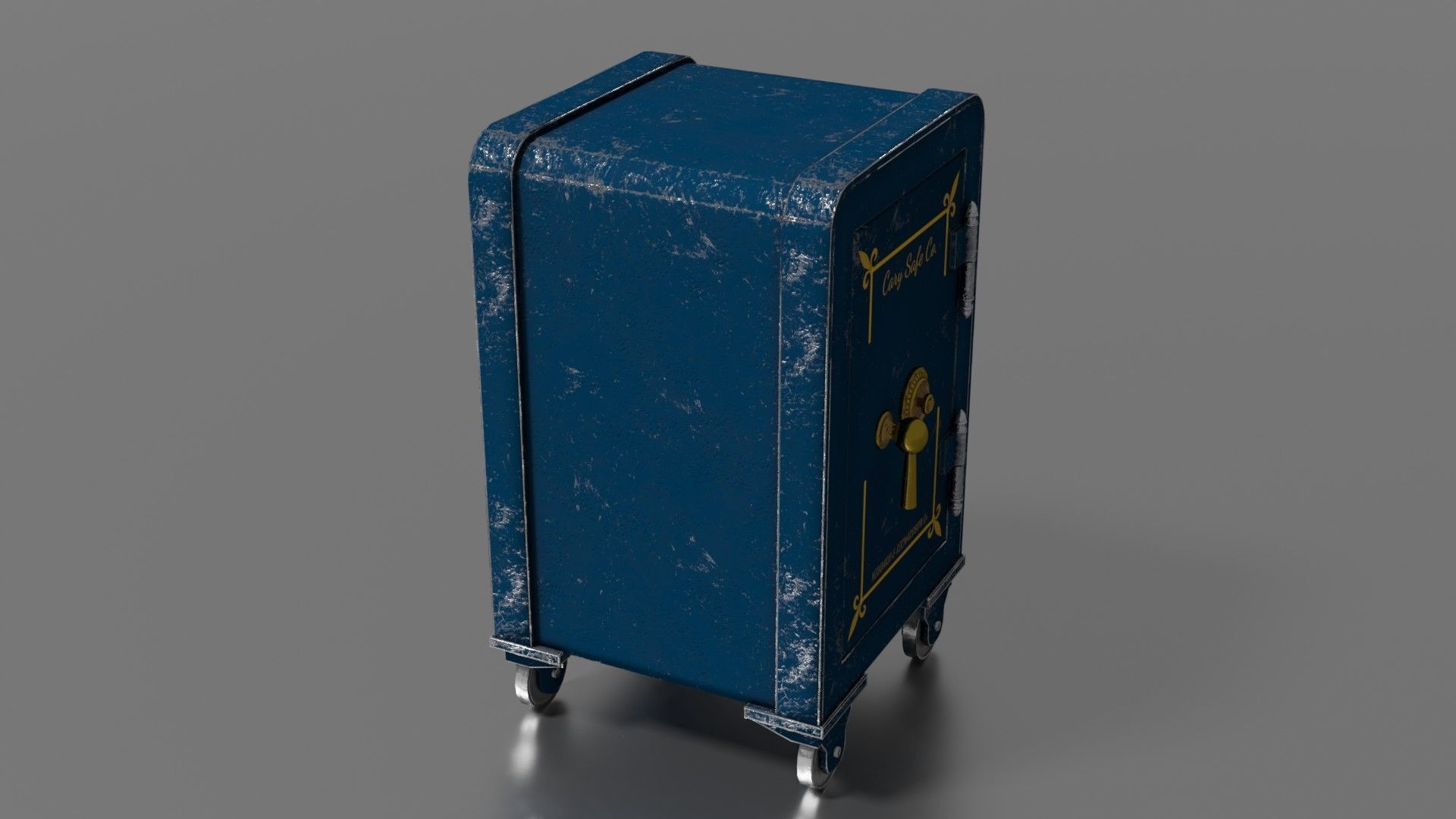 Old safe Low-poly 3D model_40