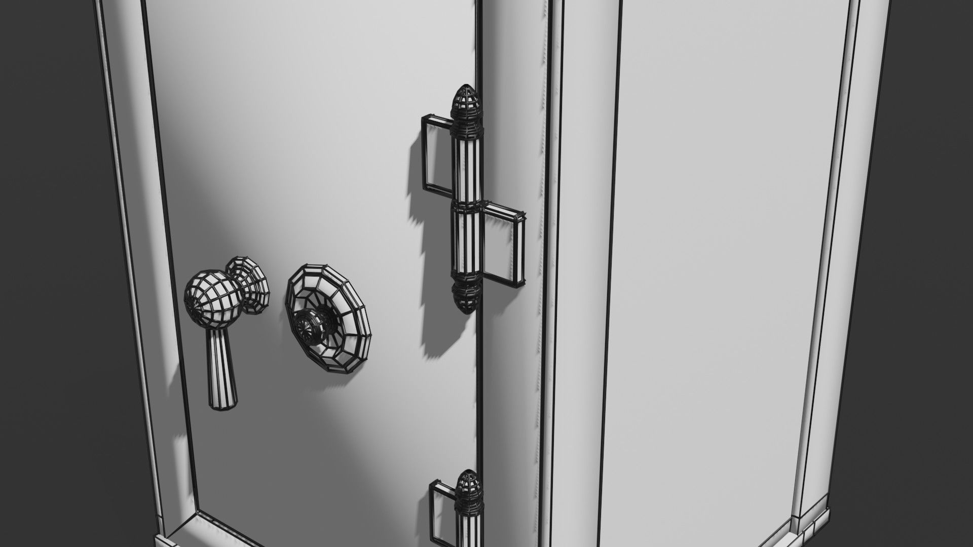 Old safe Low-poly 3D model_32