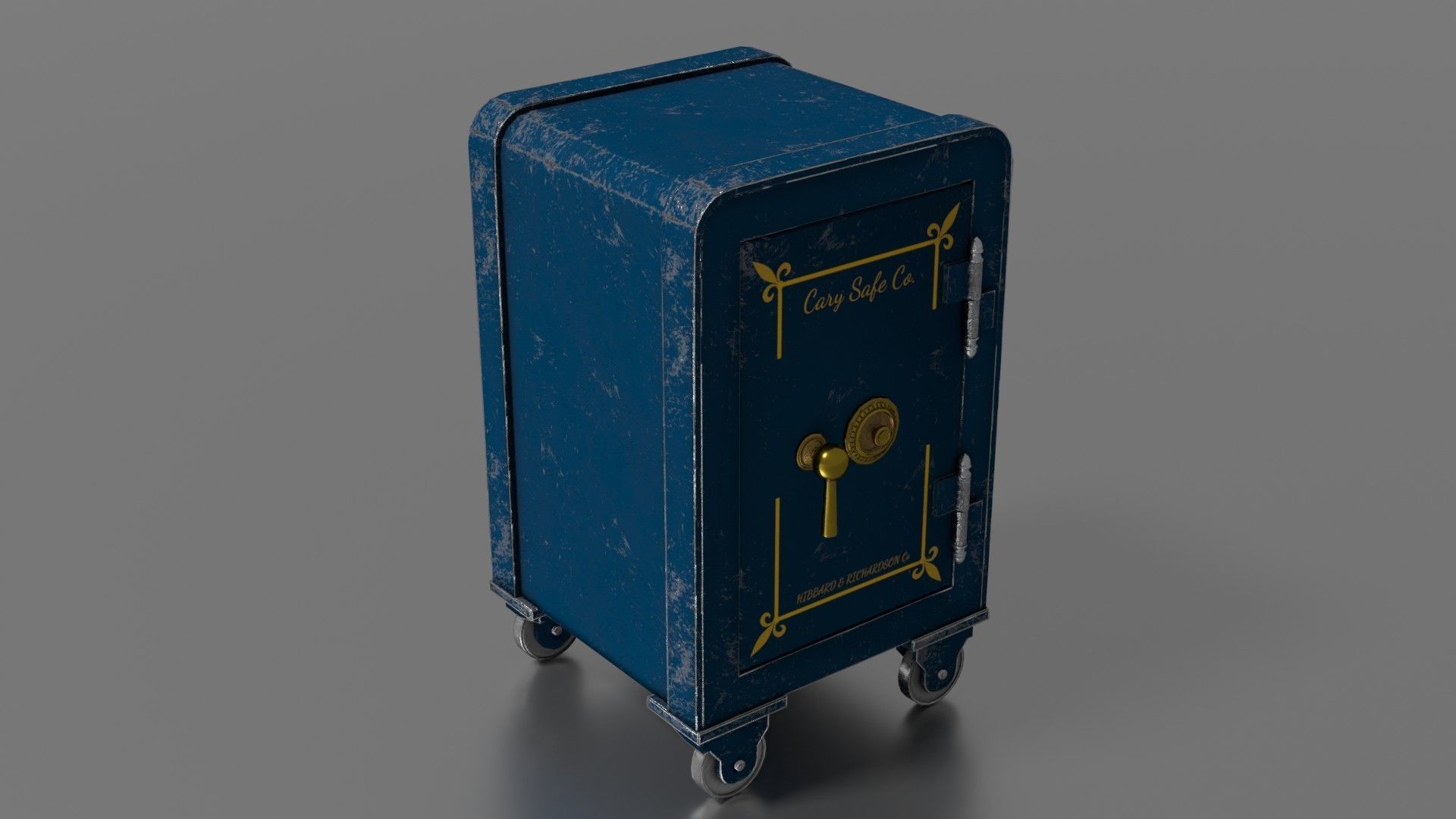 Old safe Low-poly 3D model_39