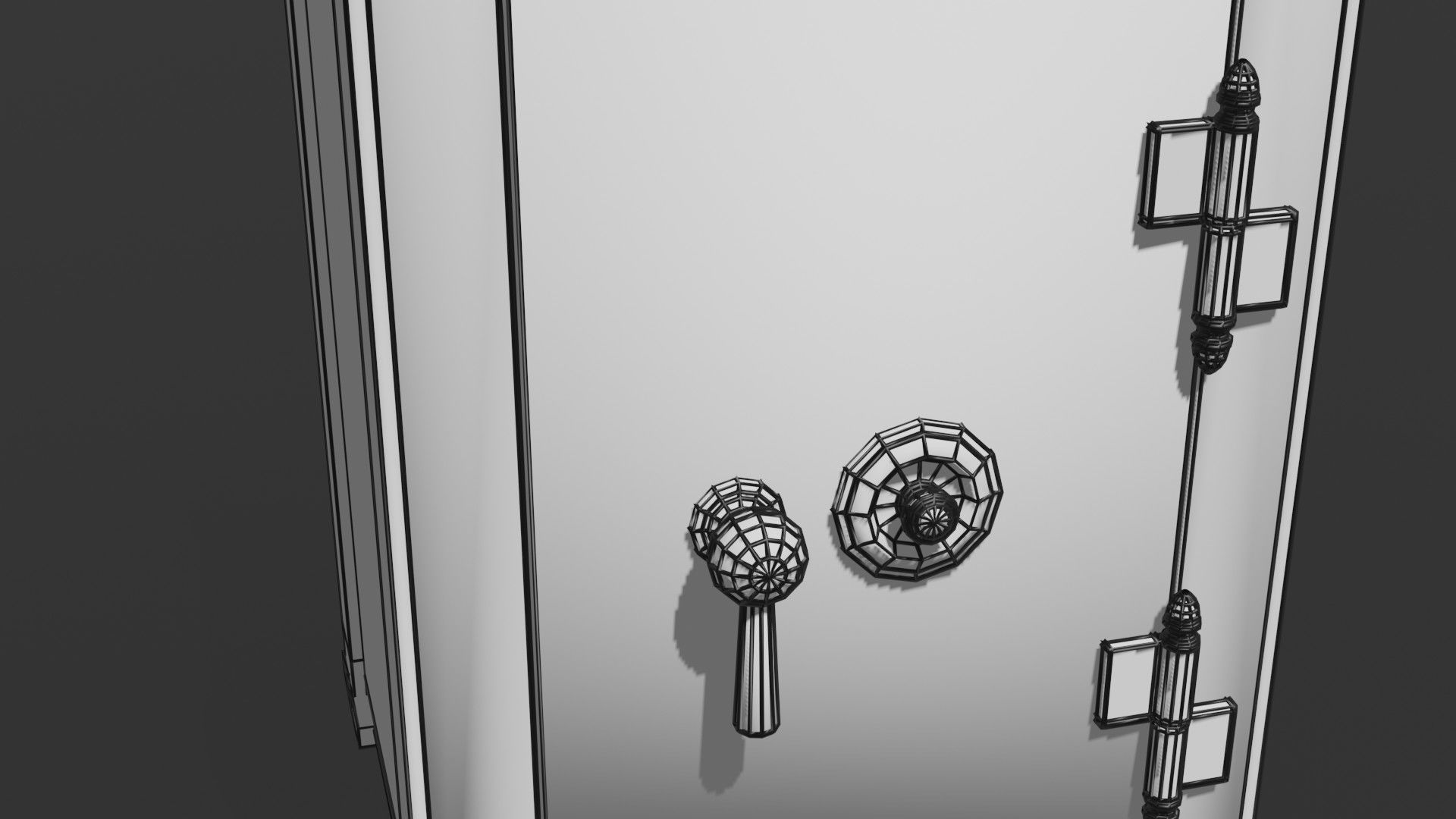 Old safe Low-poly 3D model_21