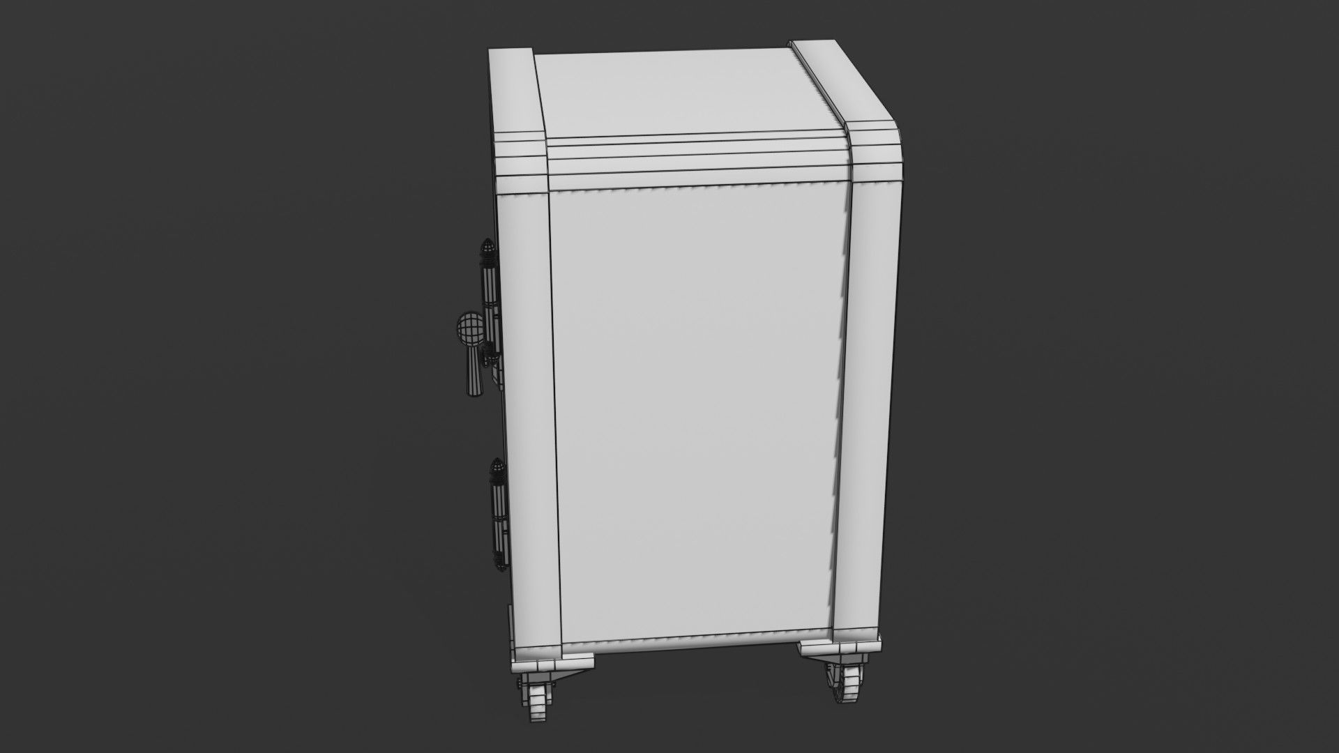 Old safe Low-poly 3D model_13