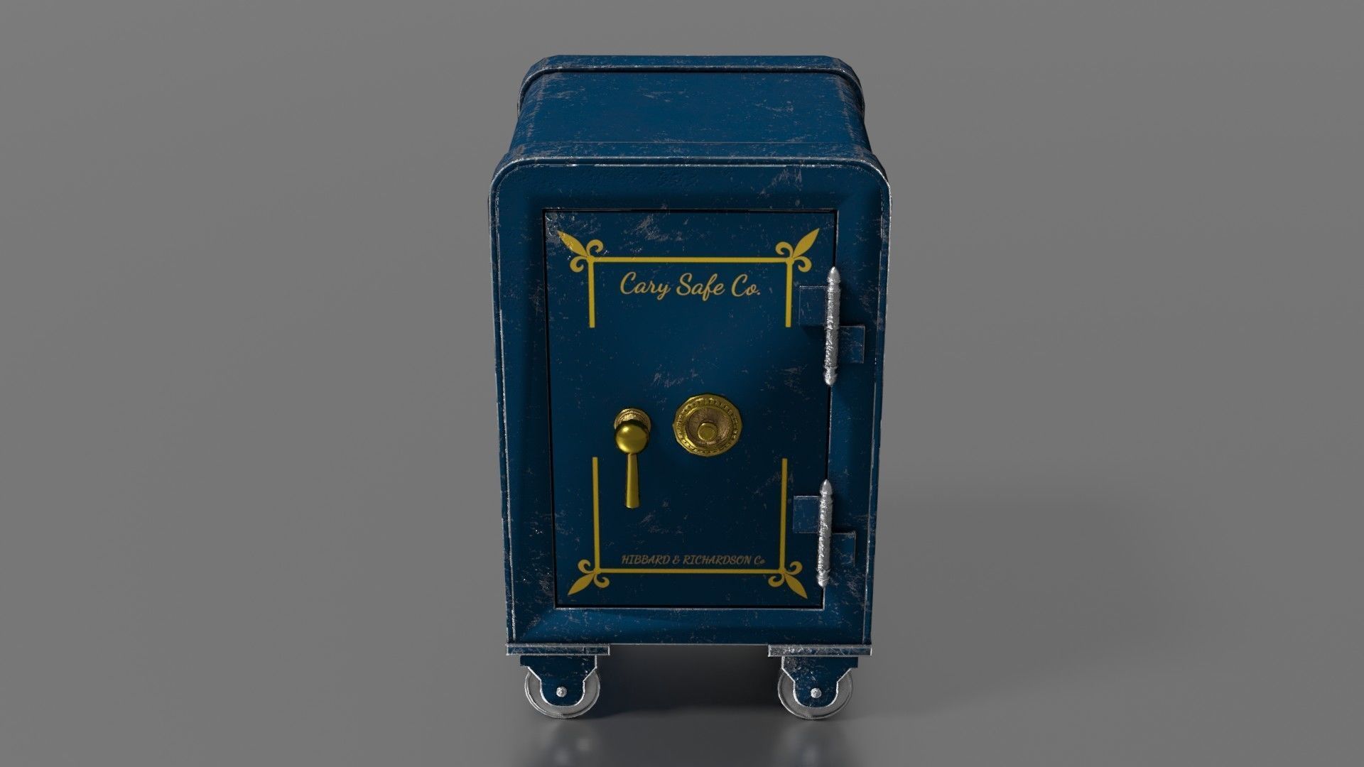 Old safe Low-poly 3D model_37