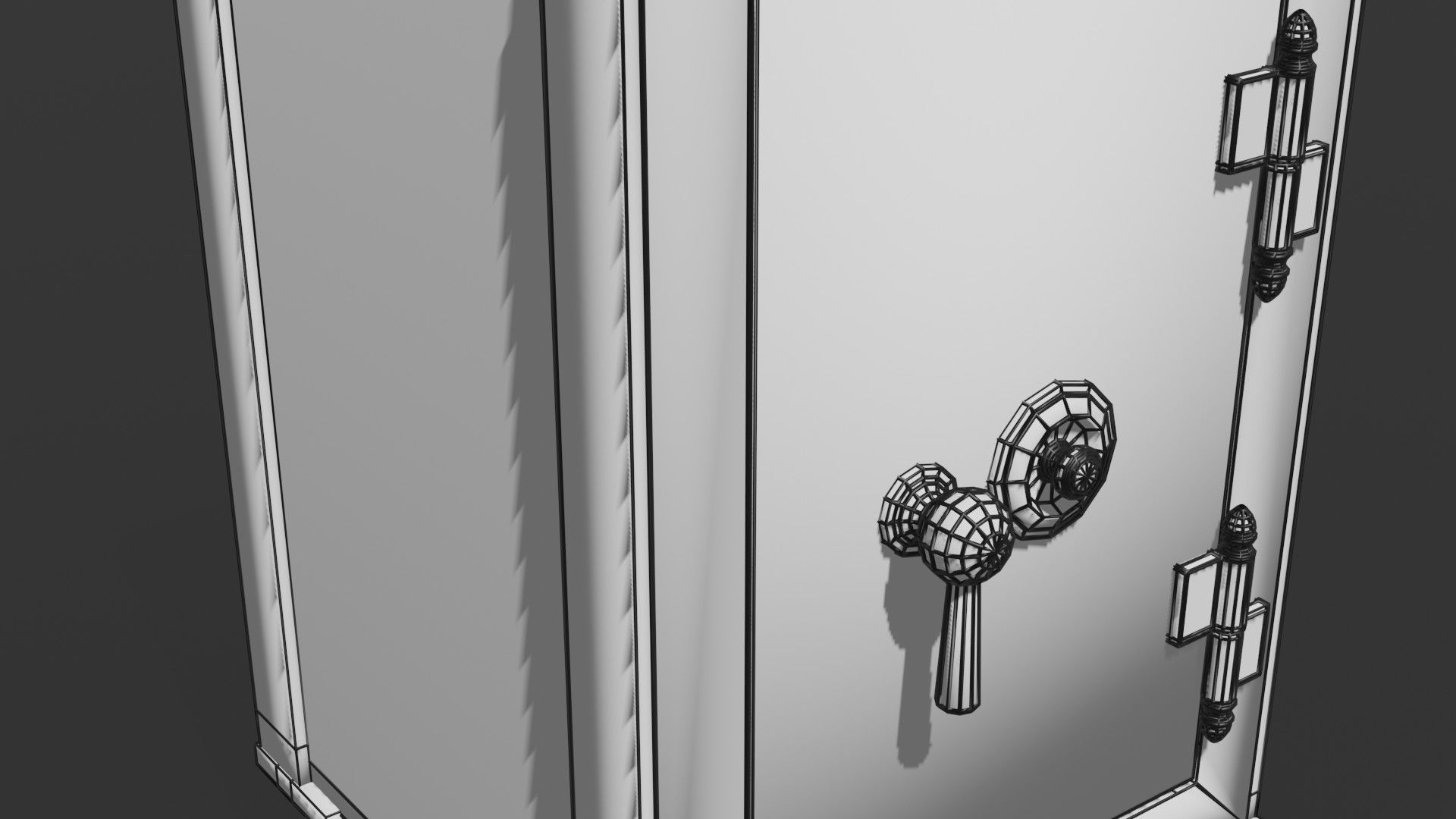 Old safe Low-poly 3D model_22