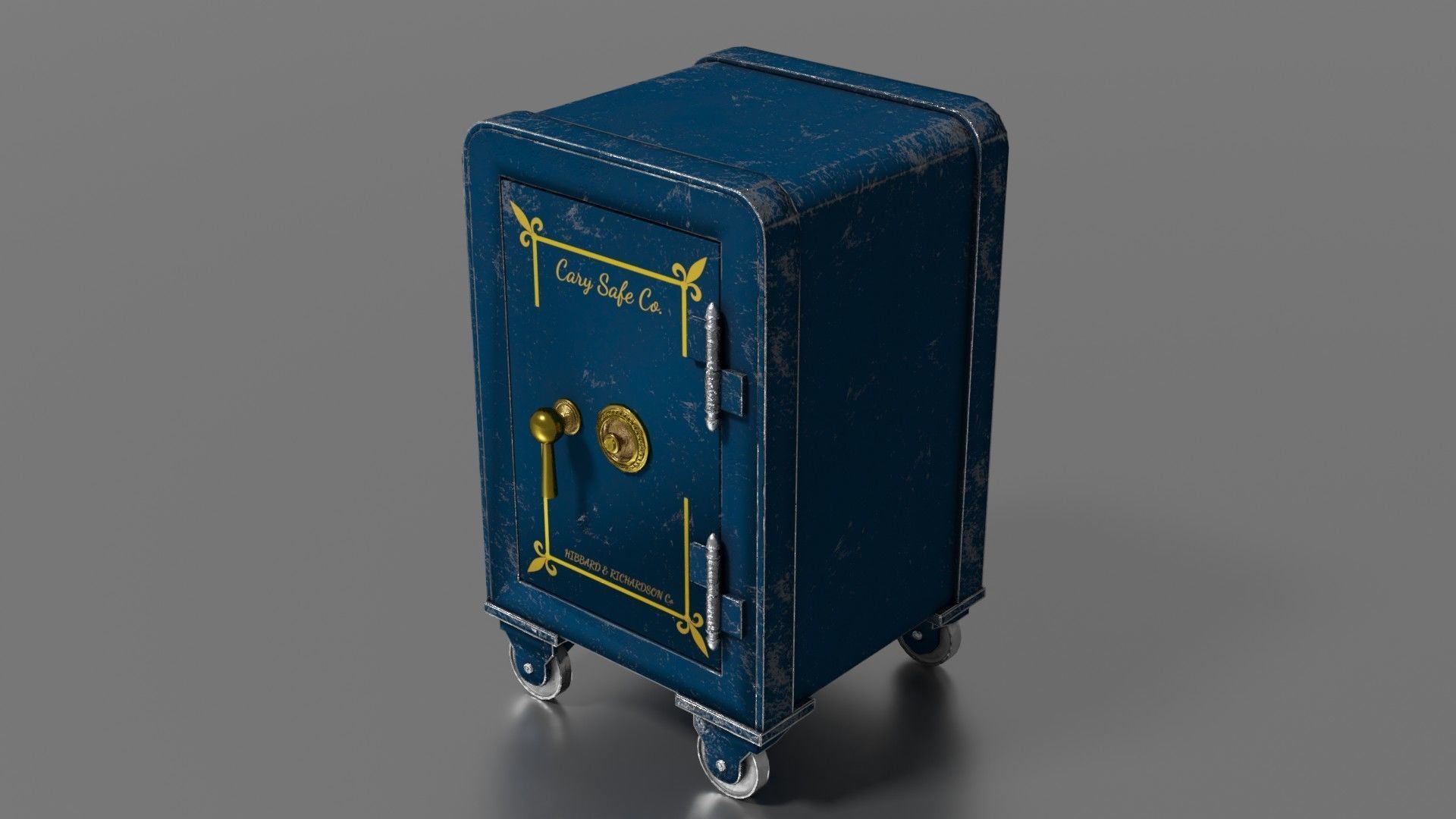 Old safe Low-poly 3D model_49