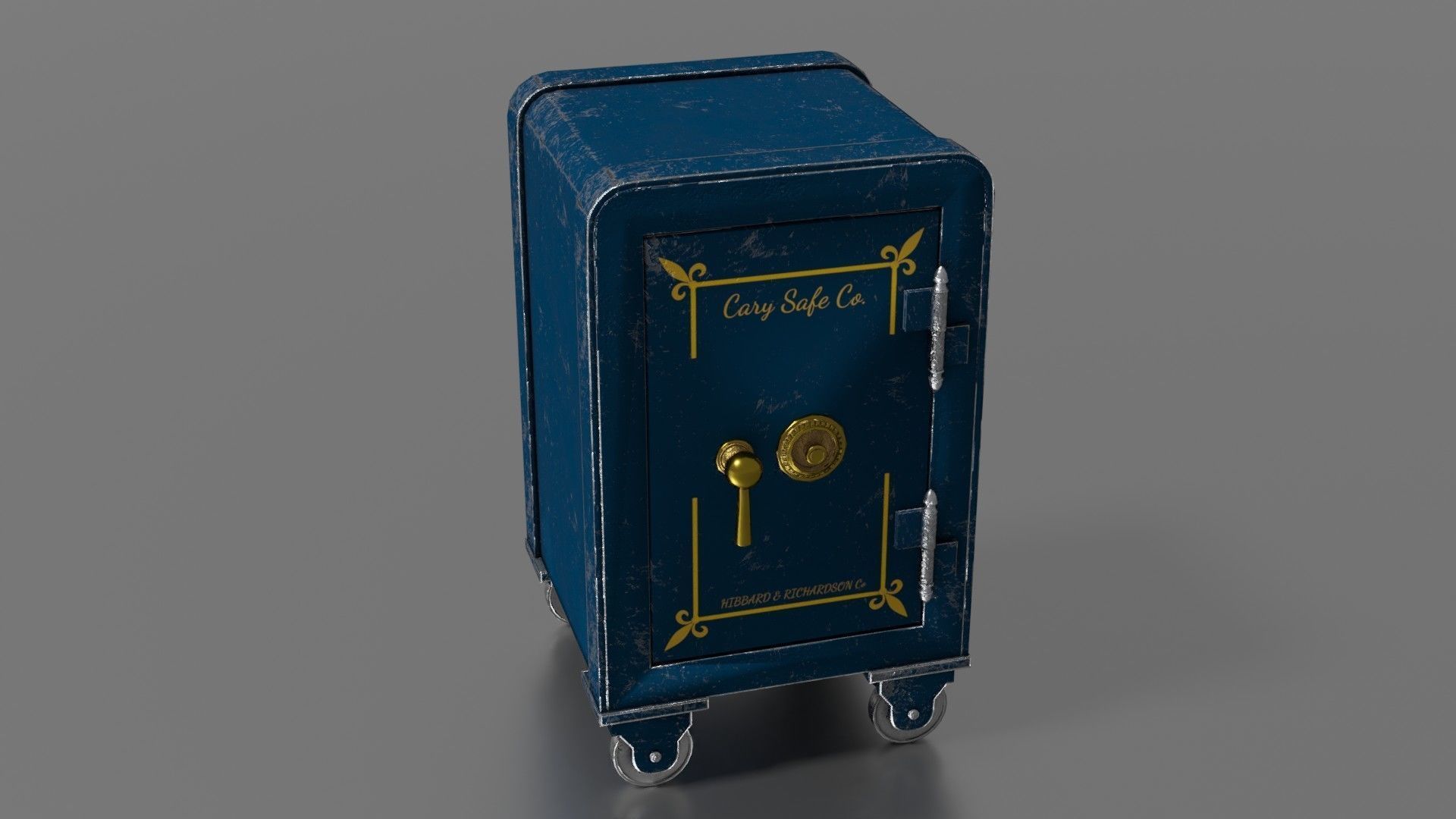Old safe Low-poly 3D model_38