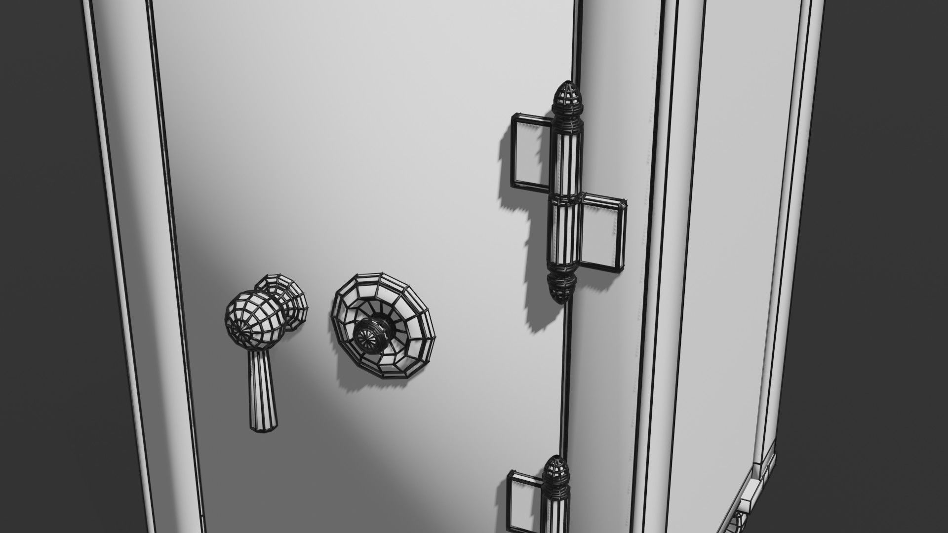 Old safe Low-poly 3D model_33