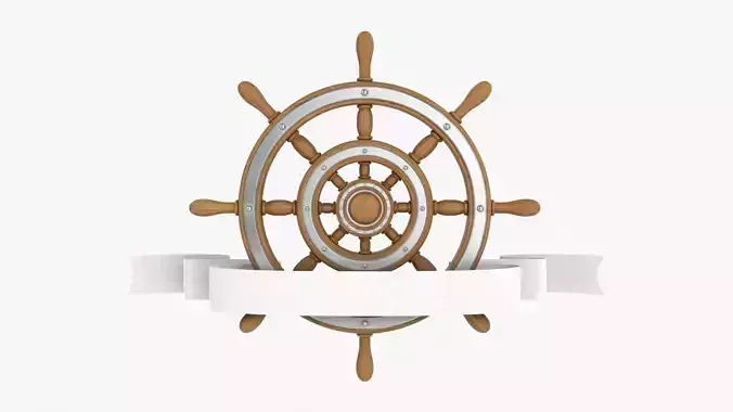 Banner with steering wheel 