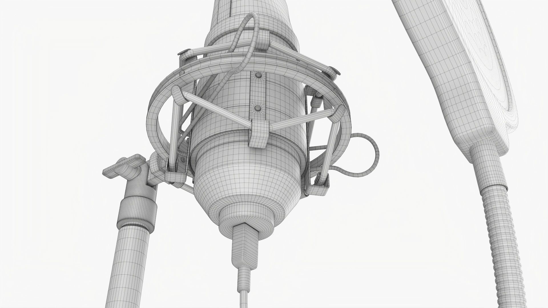 Microphone with stand cardioid  USB 3D model_17