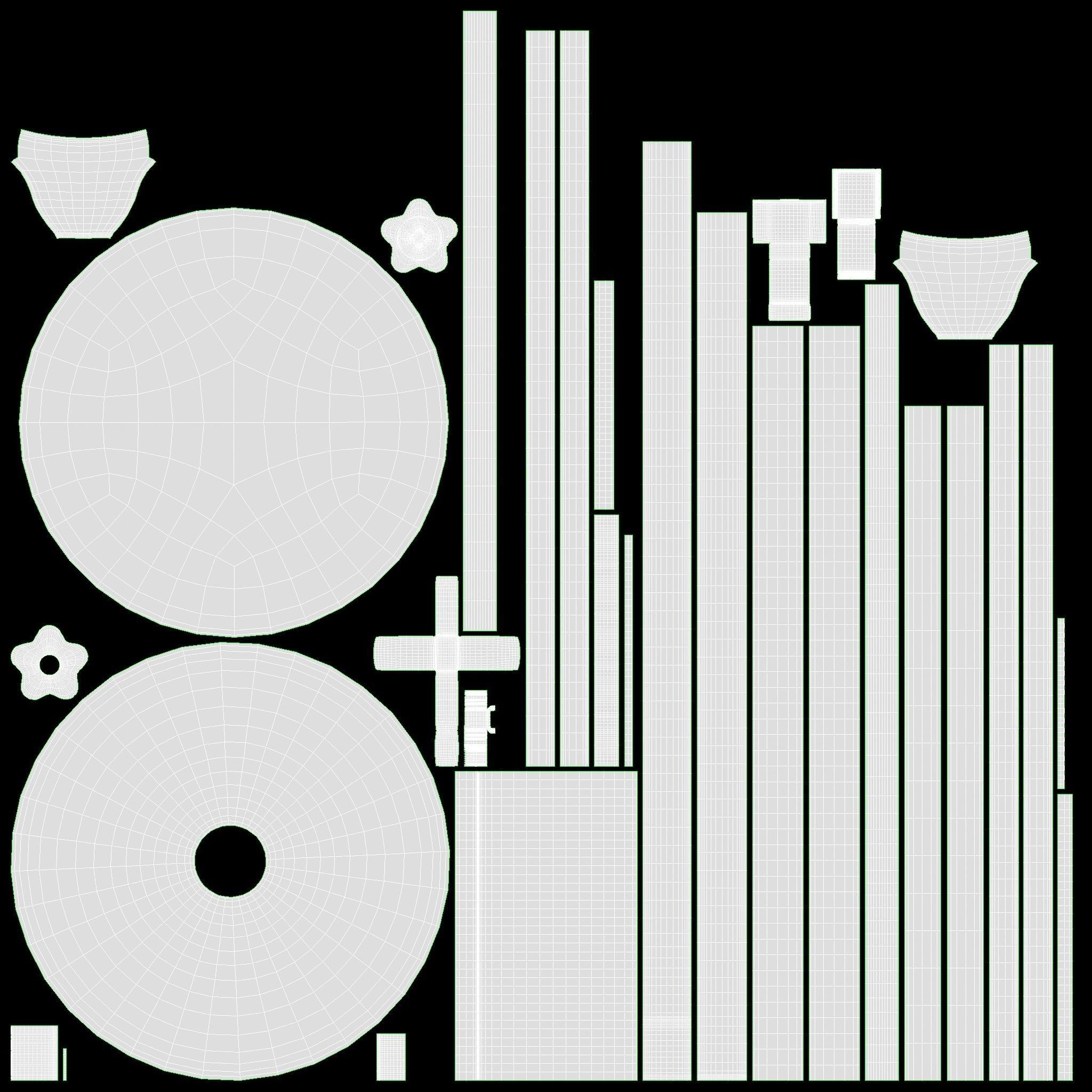 Microphone with stand cardioid  USB 3D model_24
