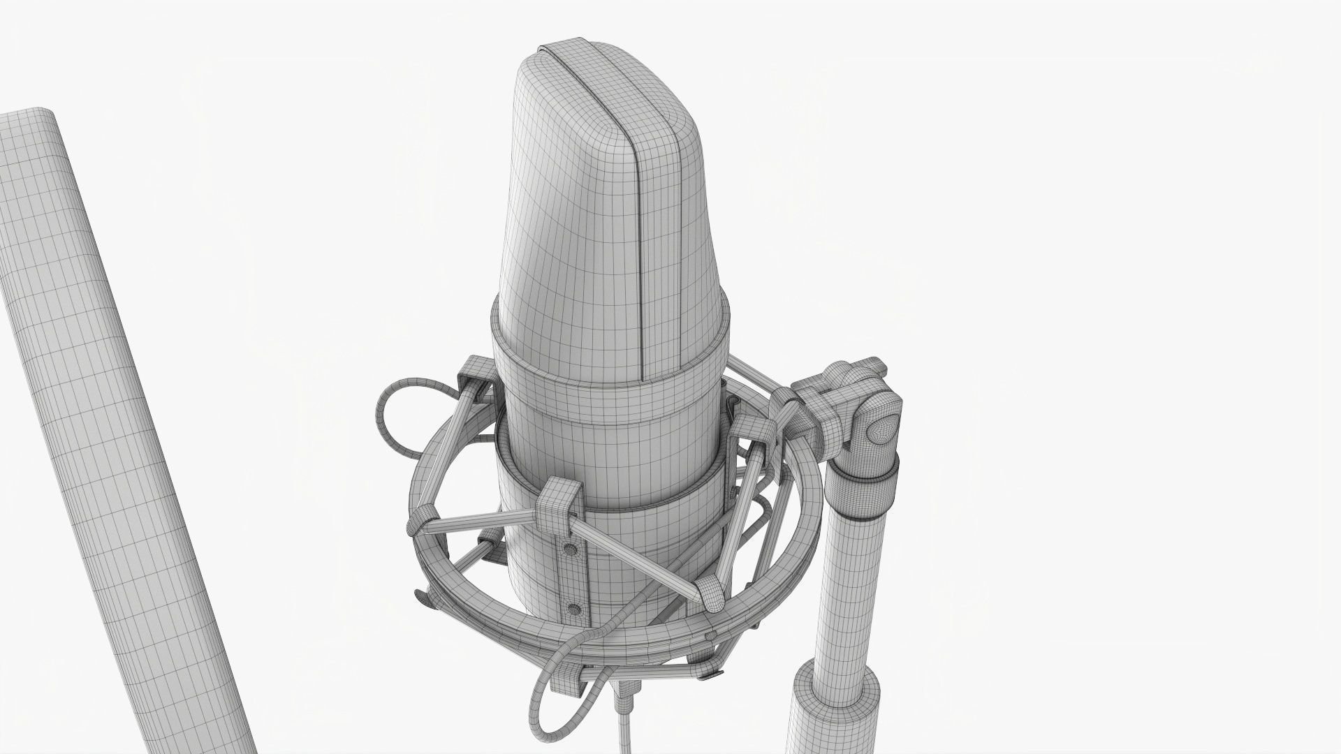 Microphone with stand cardioid  USB 3D model_18