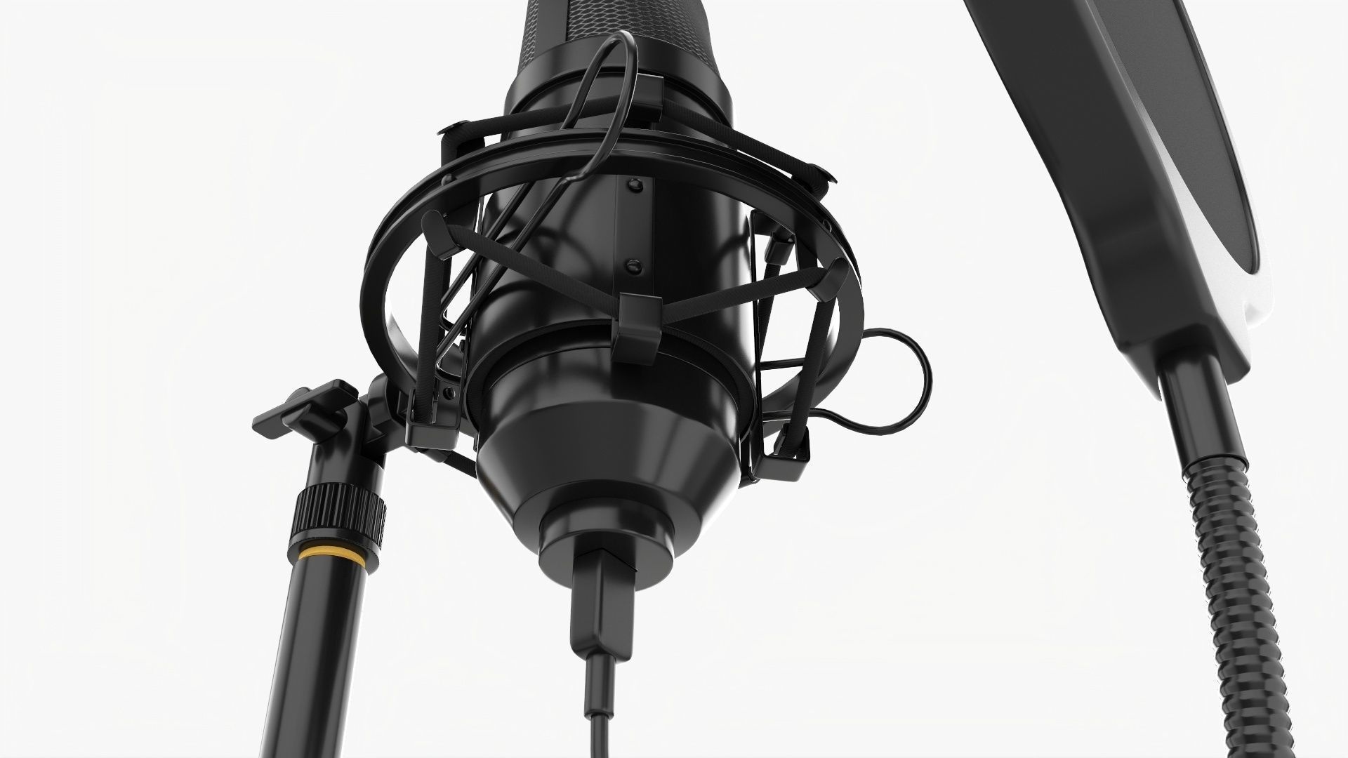 Microphone with stand cardioid  USB 3D model_8