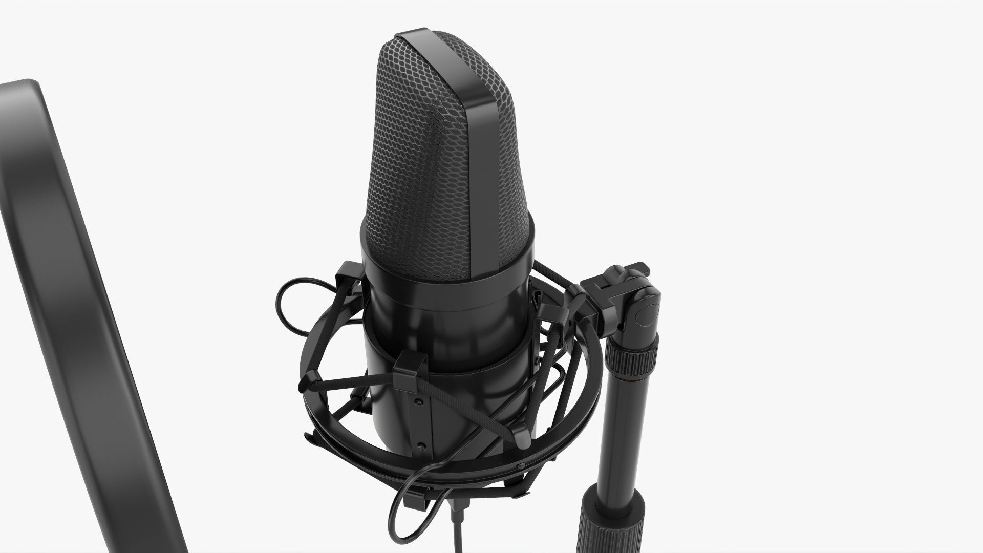 Microphone with stand cardioid  USB 3D model_9