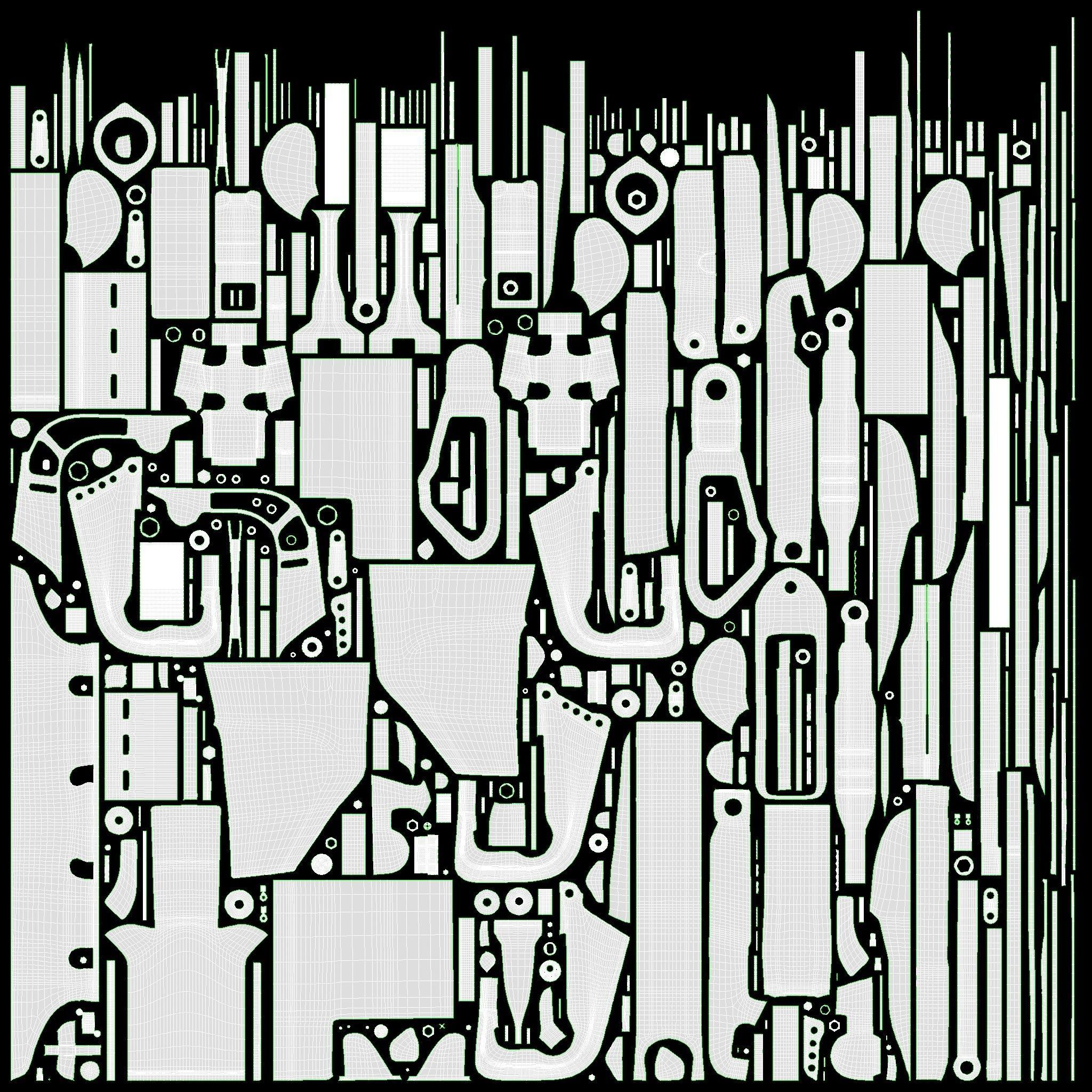 Outboard portable boat motor with folded tiller 3D model_24