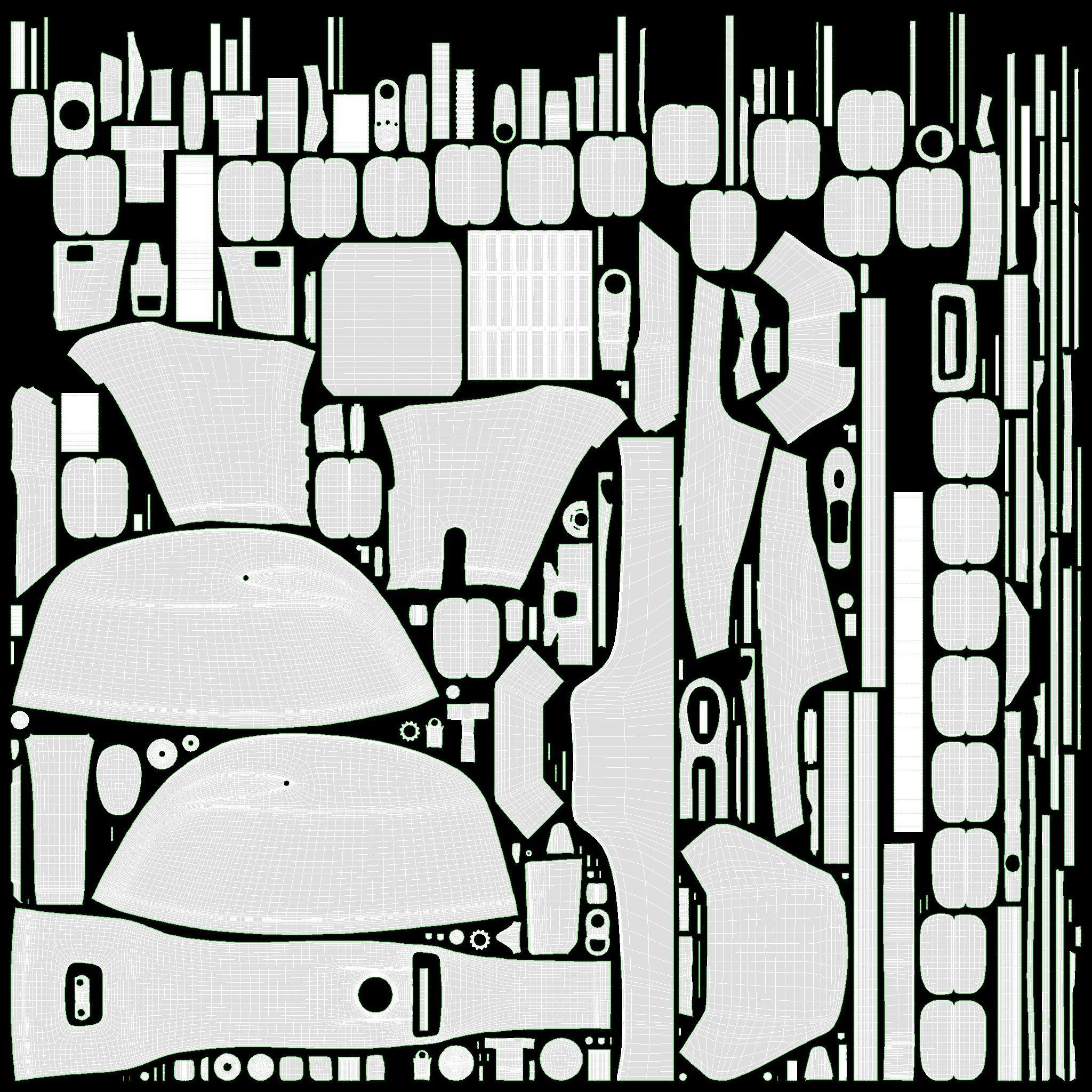 Outboard portable boat motor with folded tiller 3D model_25