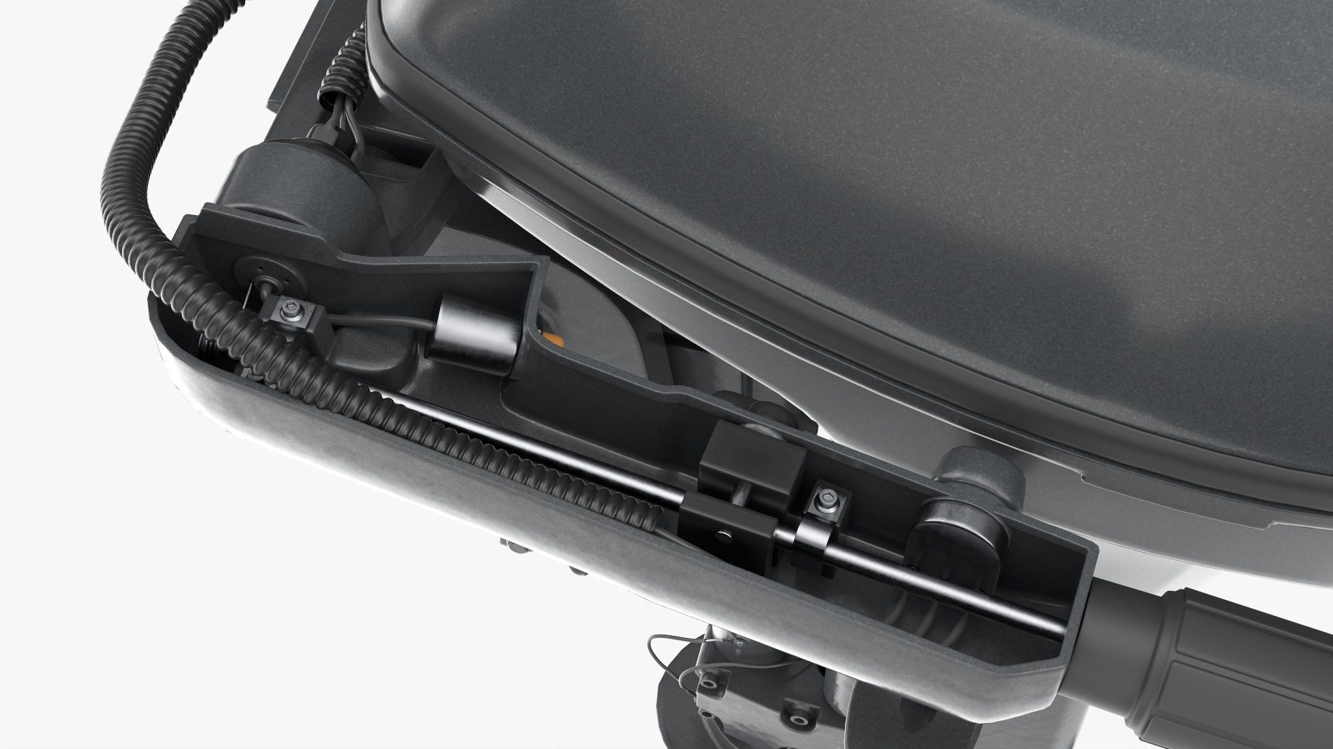 Outboard portable boat motor with folded tiller 3D model_10