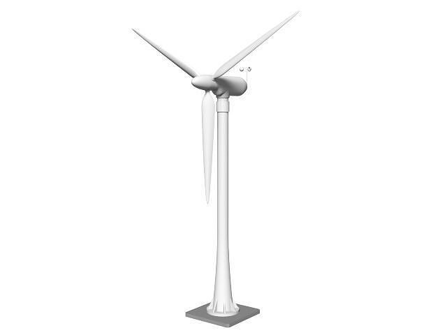 Wind power generator 3D model