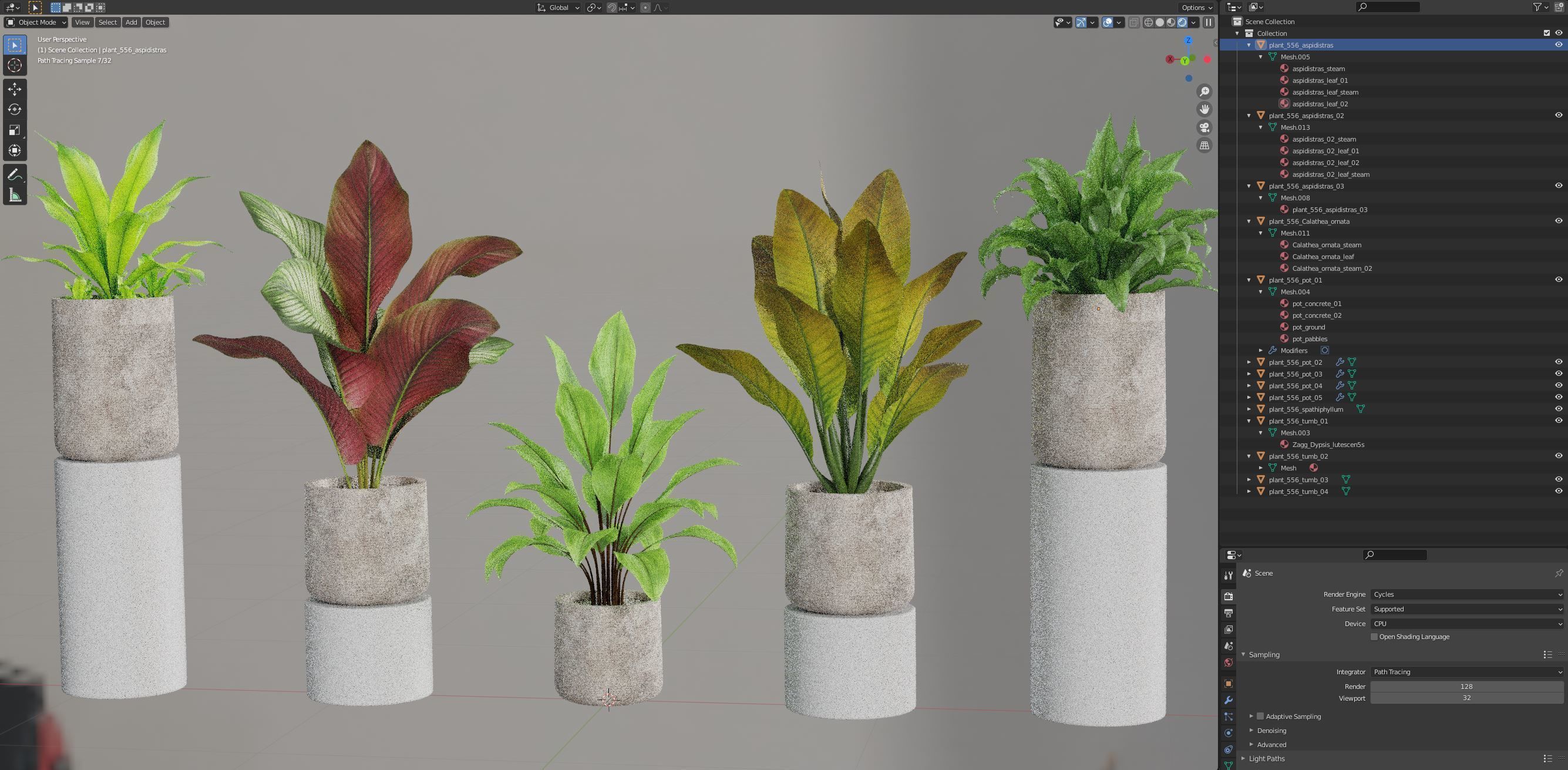 Plants collection 556 3D model_5