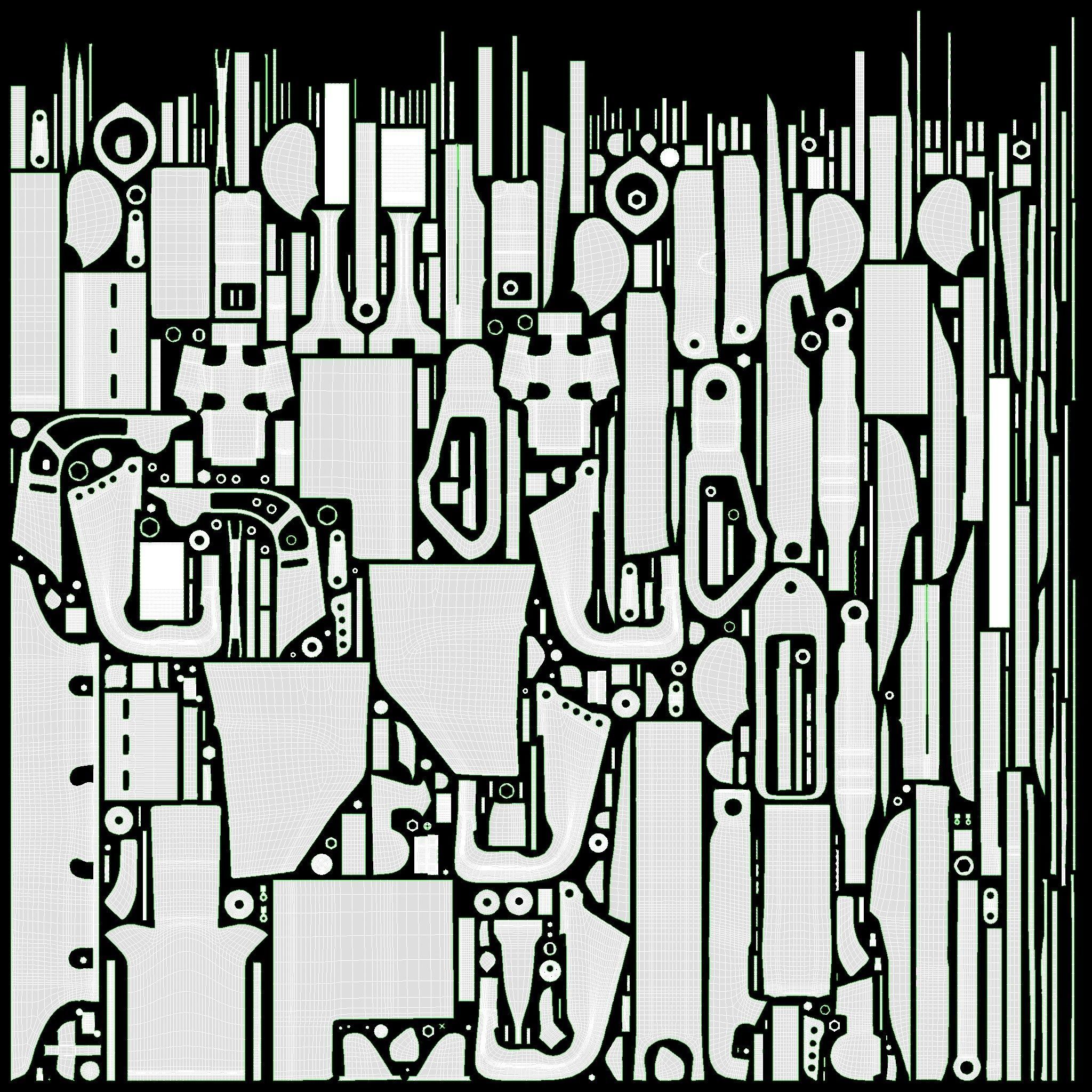 Outboard portable boat motor with tiller 3D model_25