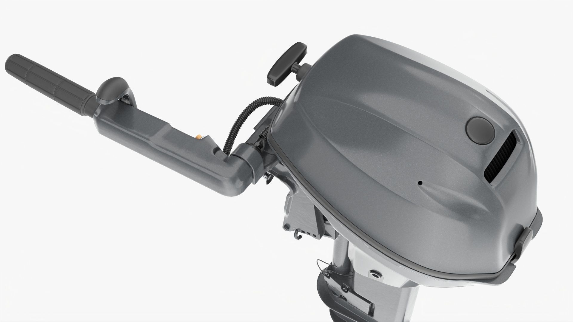 Outboard portable boat motor with tiller 3D model_7