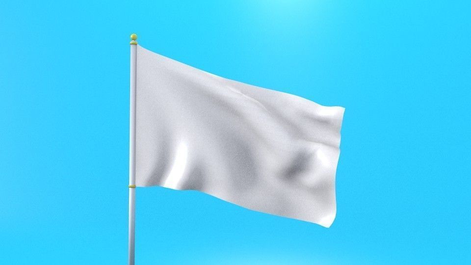 Thai flag Low-poly 3D model_2