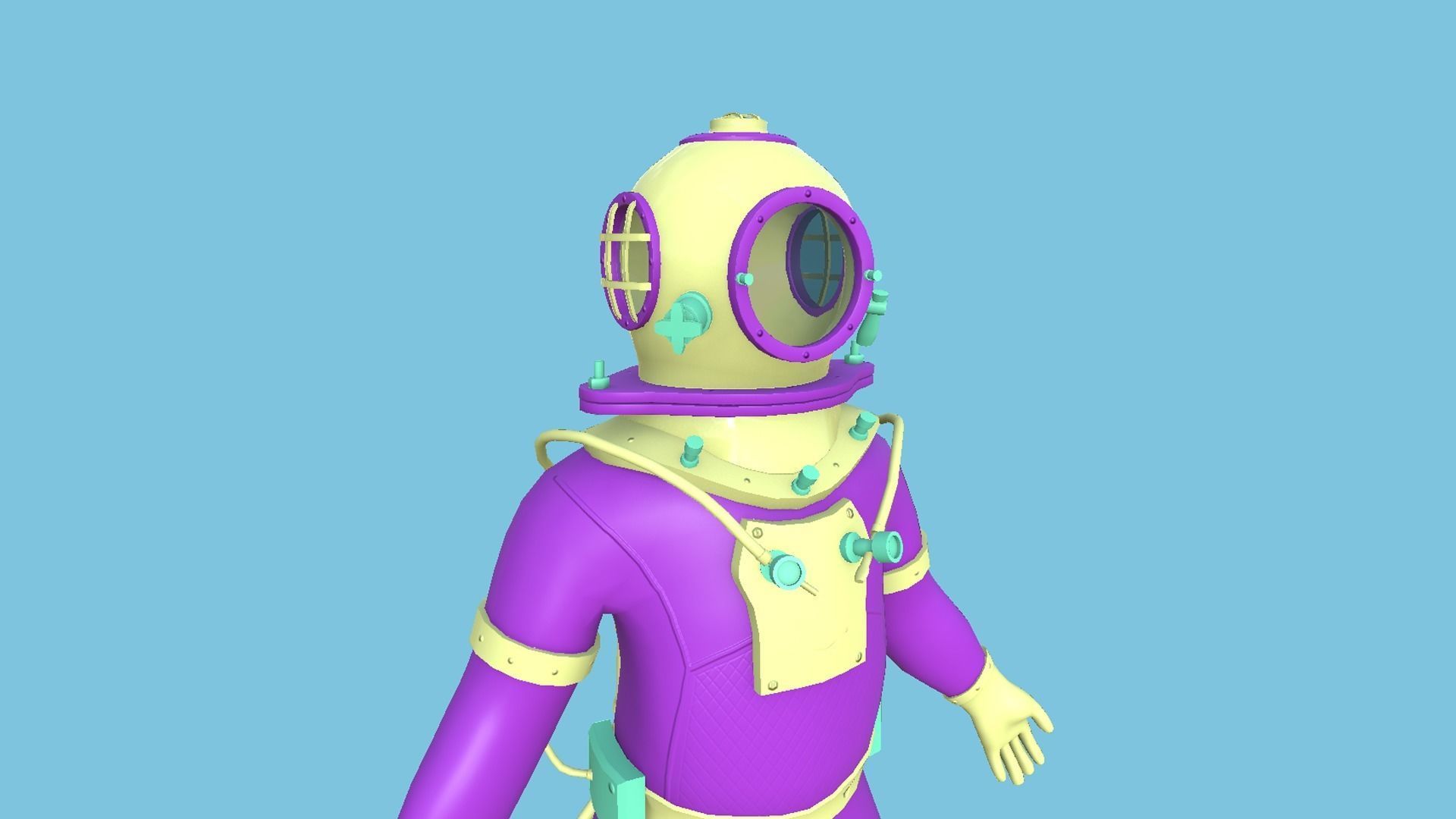 04 Diving Suits Collection - Cartoon Character Design _29