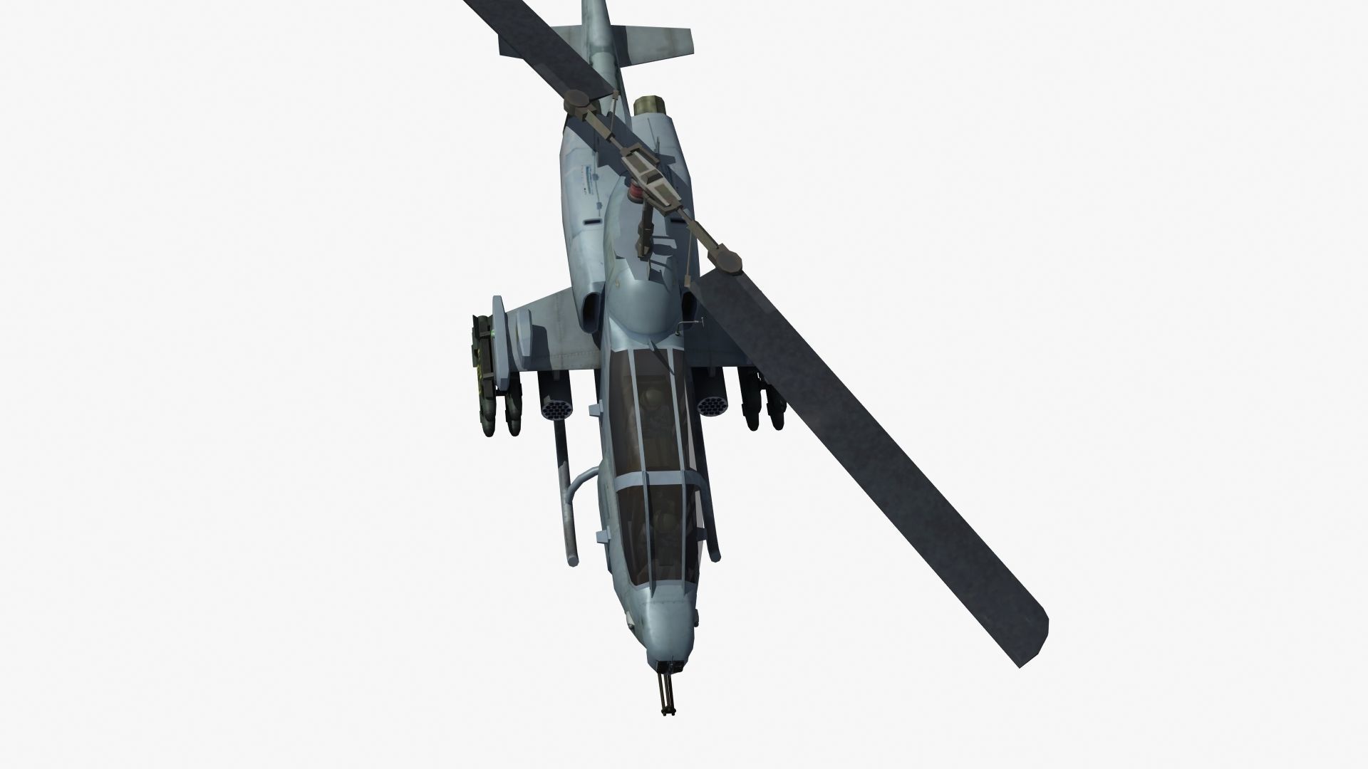 AH1W Cobra attack helicopter Low-poly 3D model_24