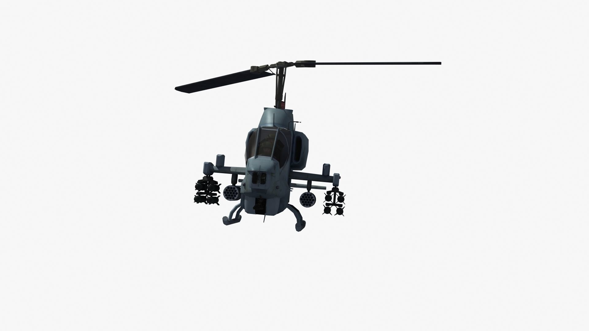 AH1W Cobra attack helicopter Low-poly 3D model_34