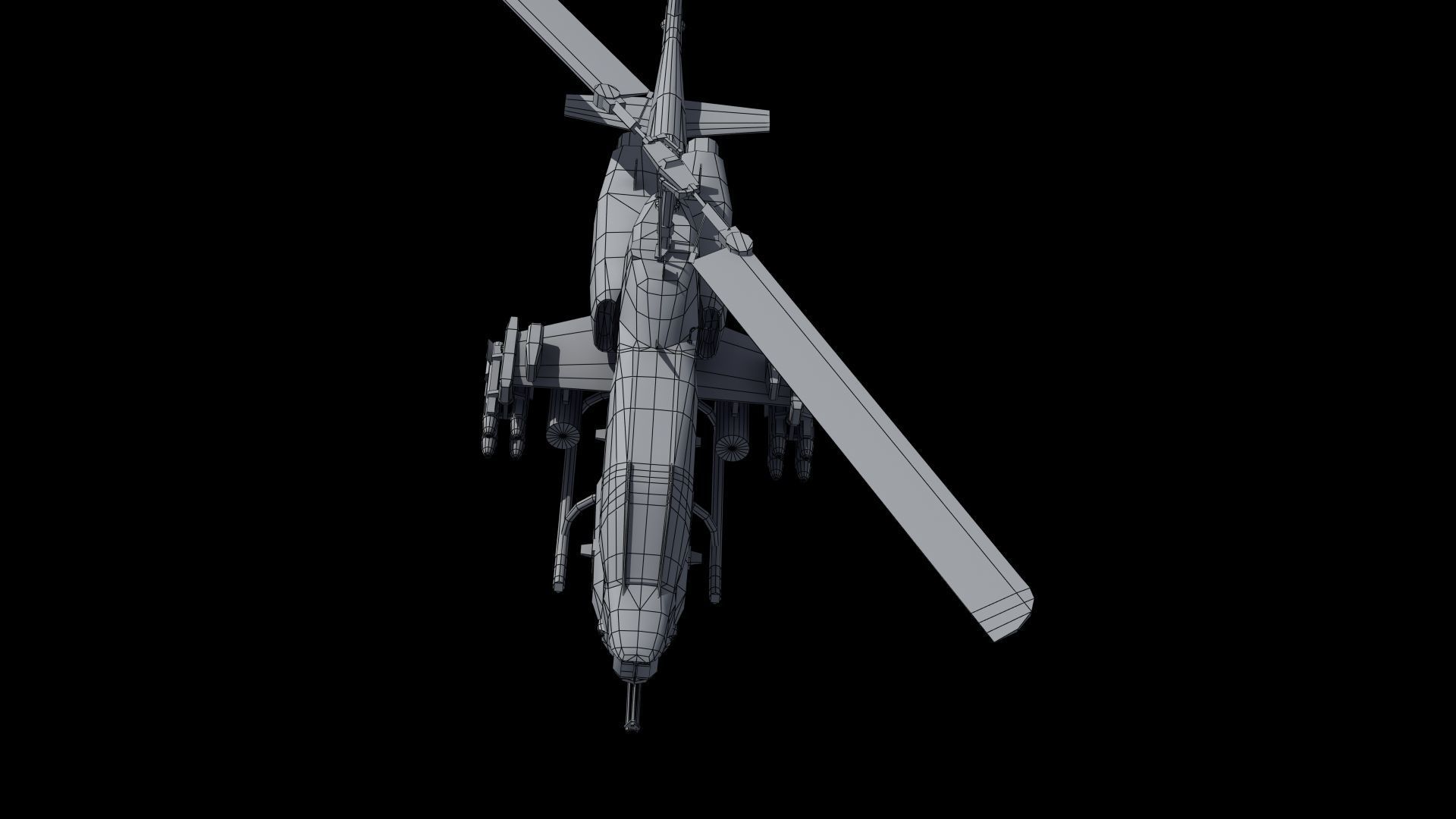 AH1W Cobra attack helicopter Low-poly 3D model_41