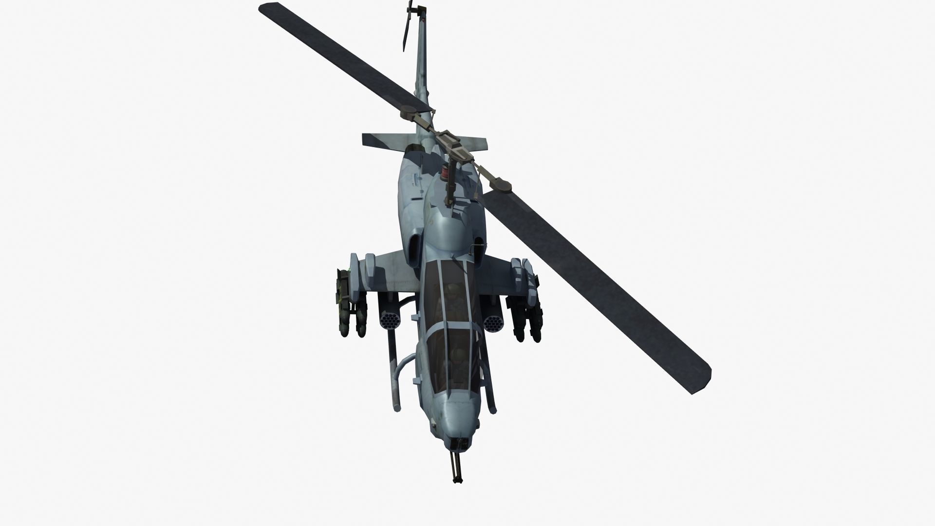 AH1W Cobra attack helicopter Low-poly 3D model_20