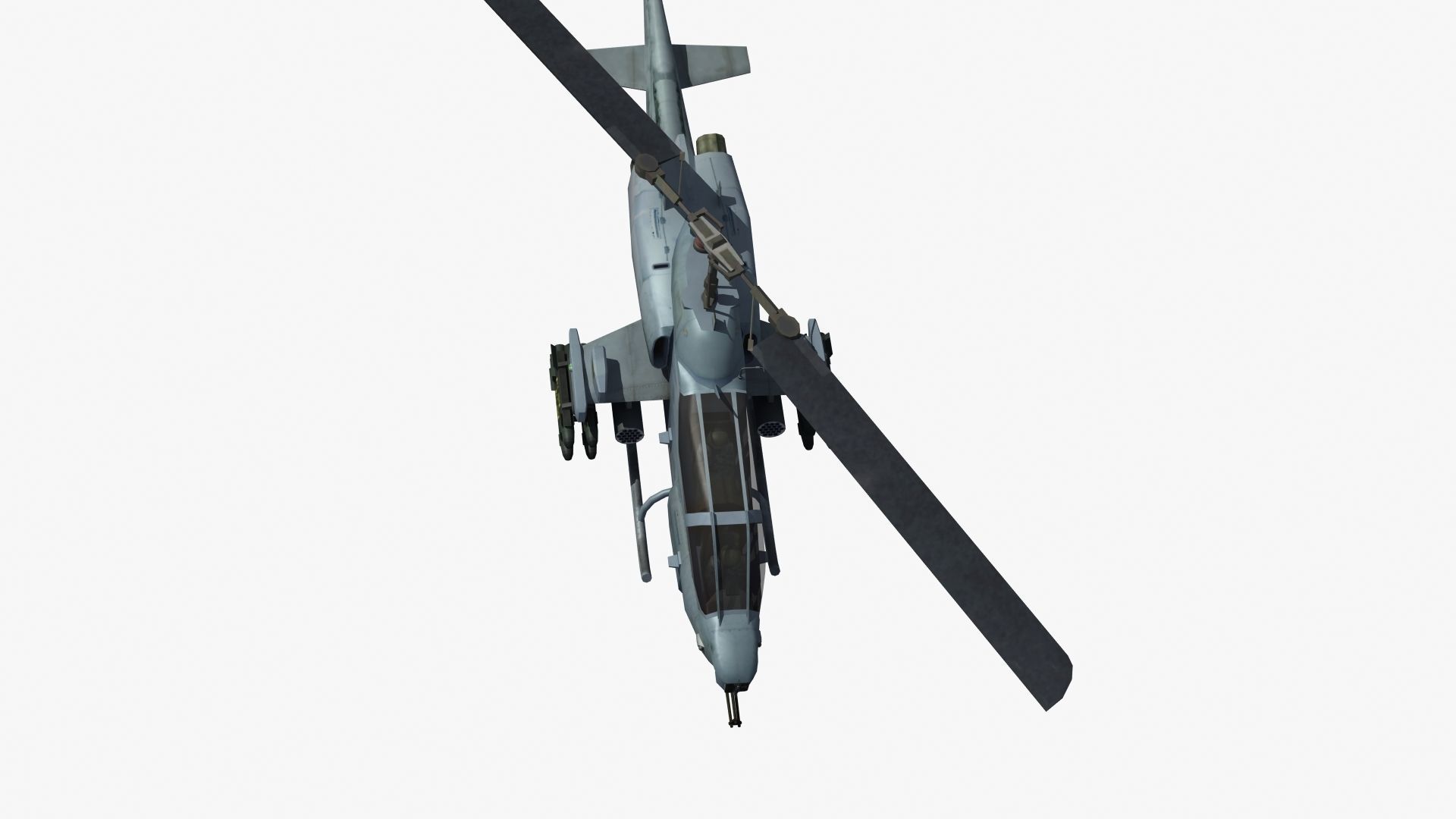 AH1W Cobra attack helicopter Low-poly 3D model_22