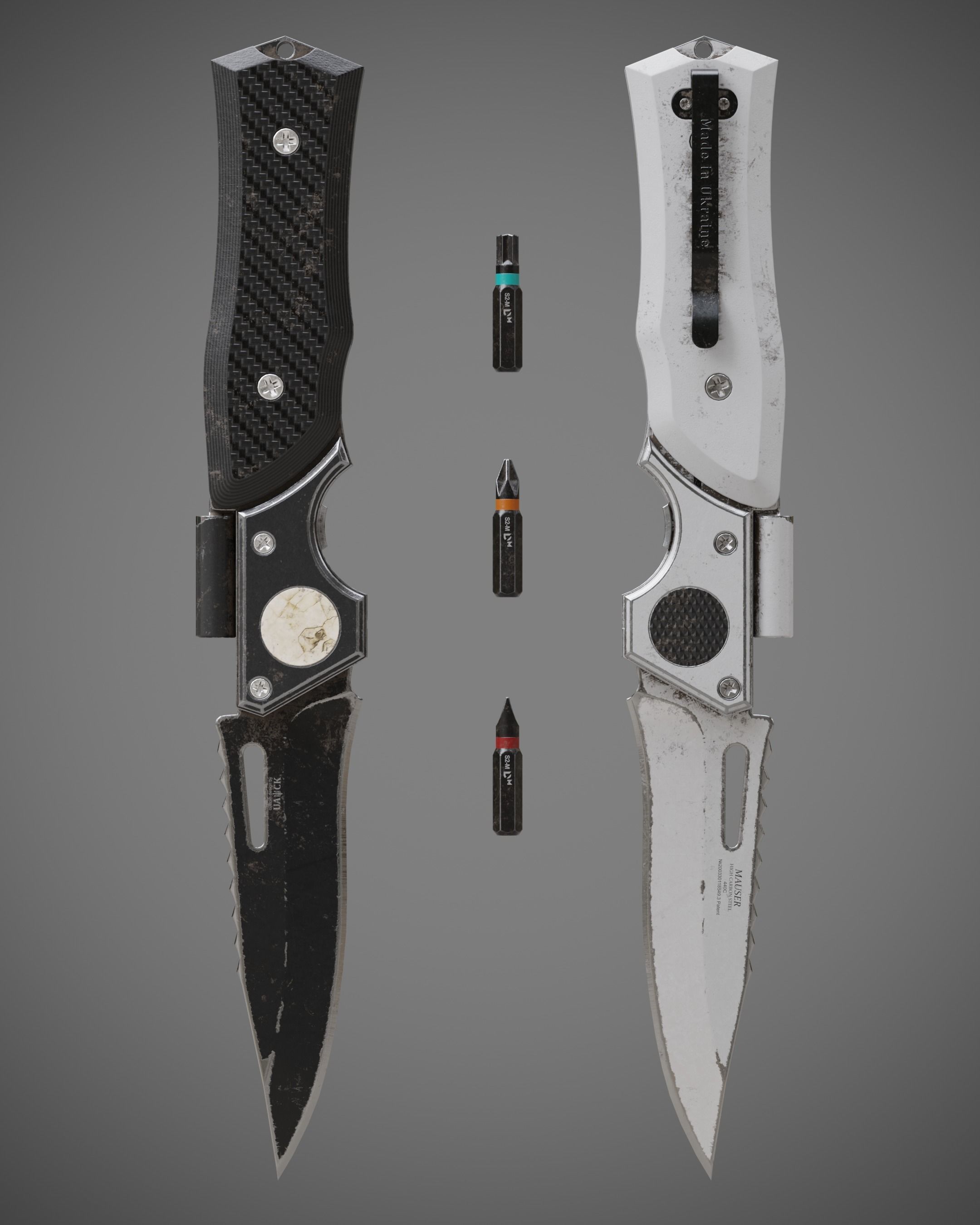 Mauser knife by UACK Low-poly 3D model_16