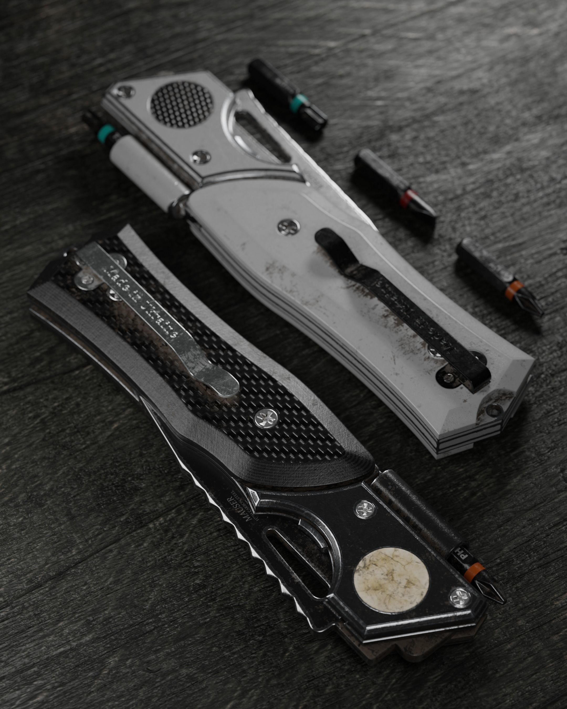 Mauser knife by UACK Low-poly 3D model_6