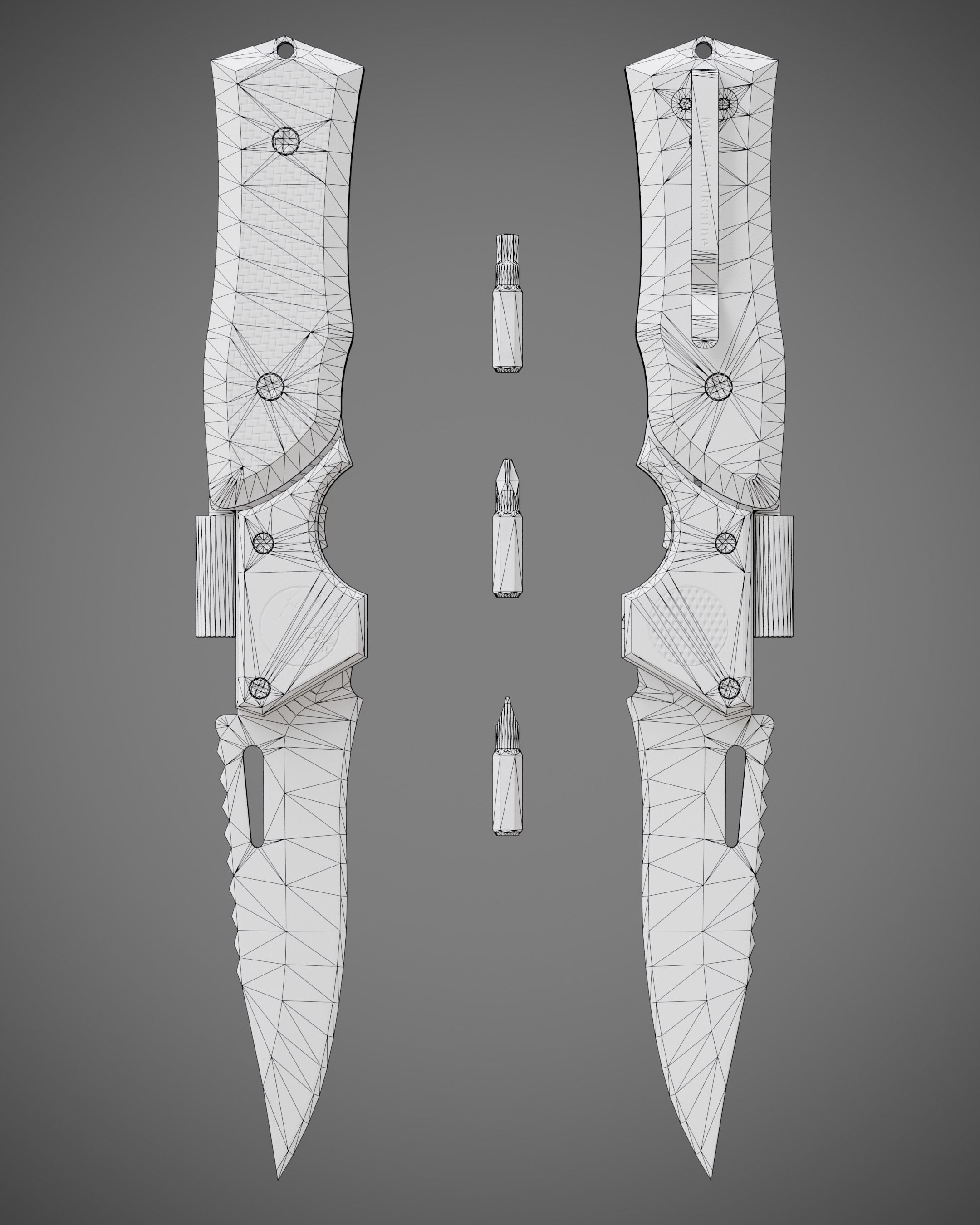 Mauser knife by UACK Low-poly 3D model_18