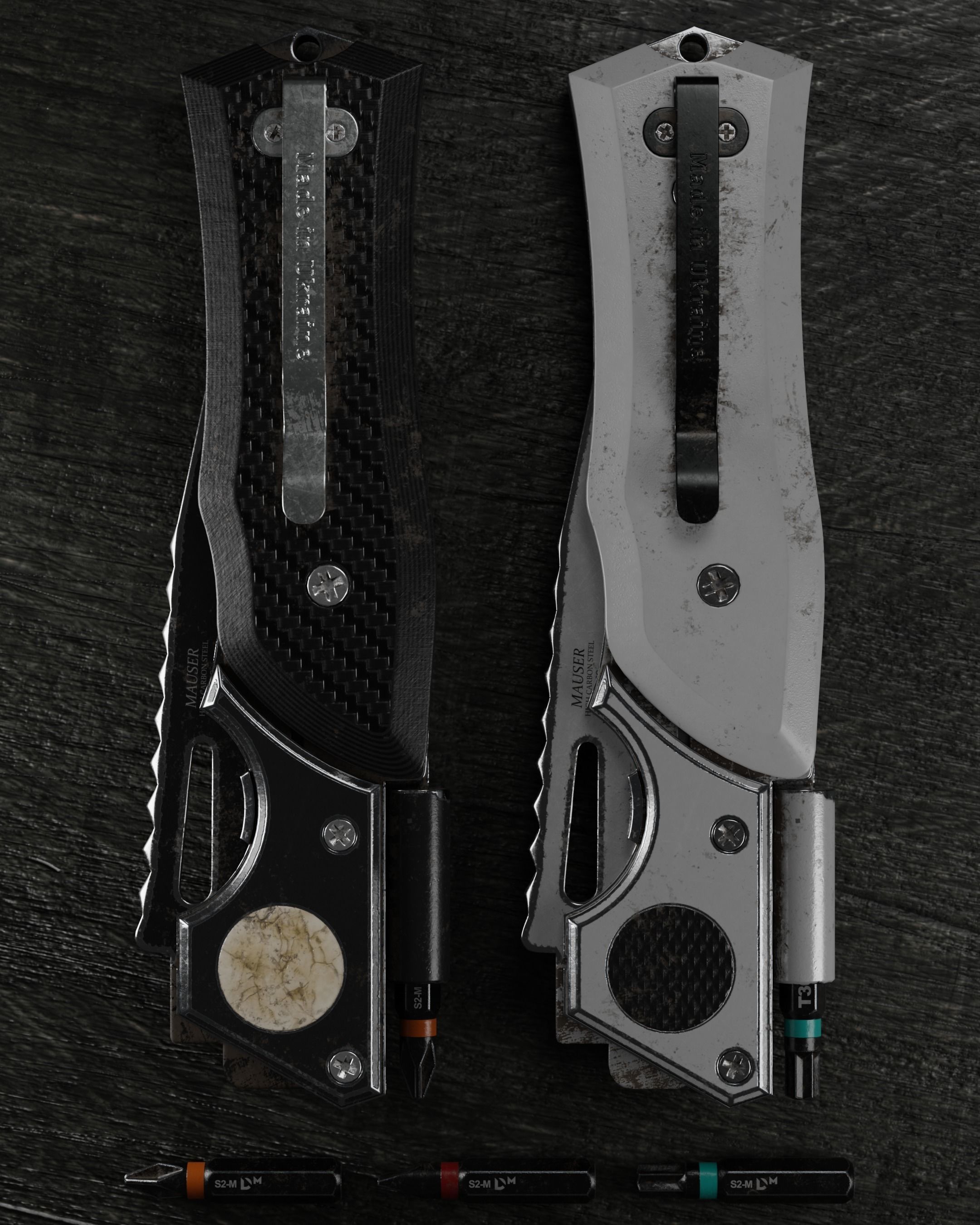 Mauser knife by UACK Low-poly 3D model_7