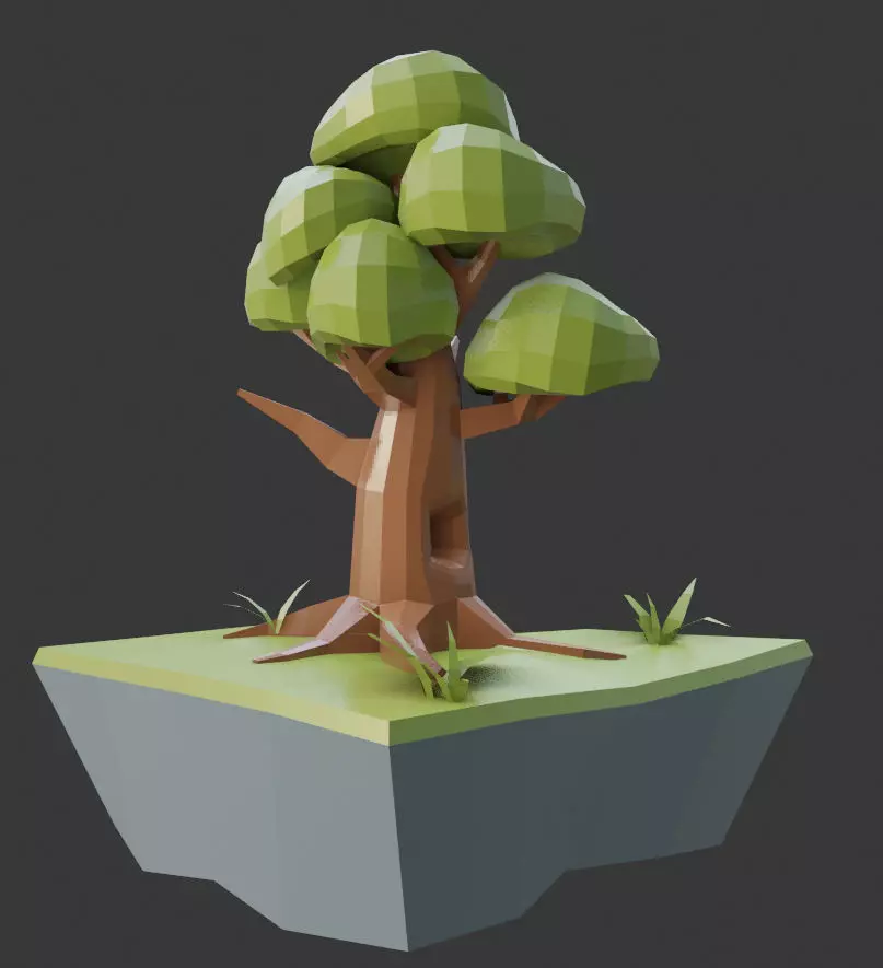 Wonder Tree Free low-poly 3D model