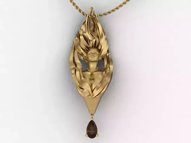 lady face pendant 02