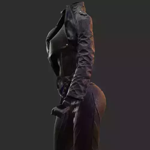 Leather suit with Gloves