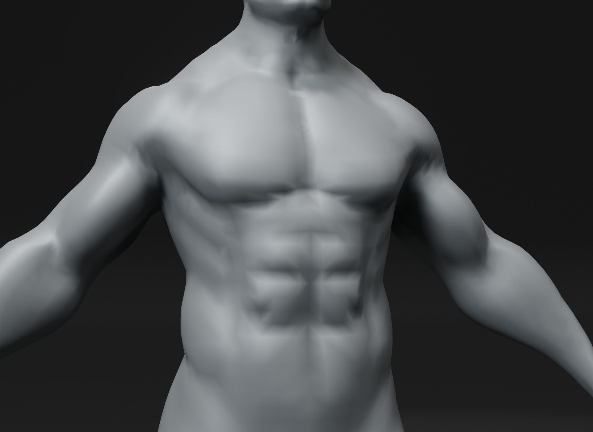 Superhero Male Body Base Mesh 3D Model 10k Polygons Low-poly 3D model_18