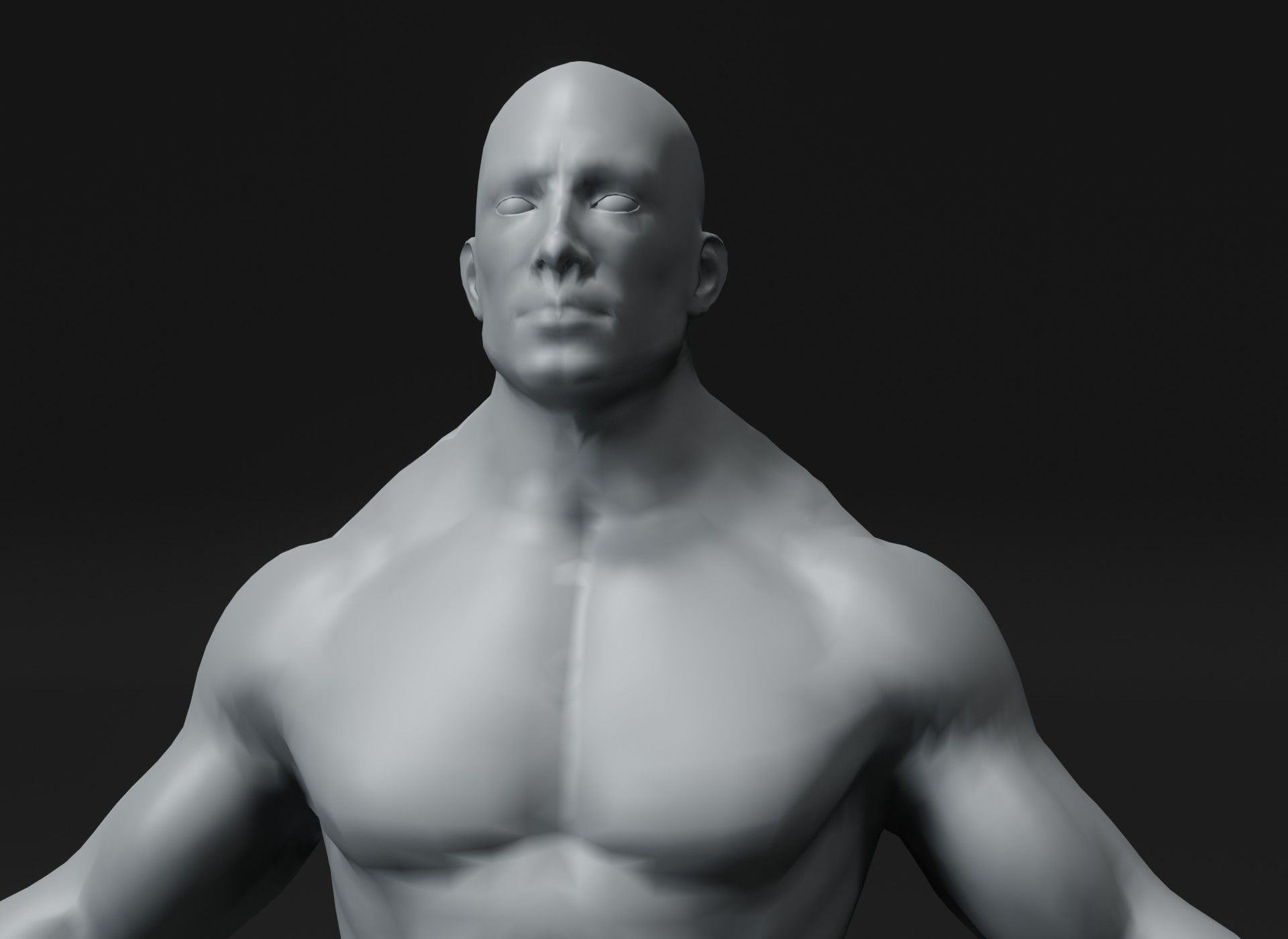 Superhero Male Body Base Mesh 3D Model 10k Polygons Low-poly 3D model_14