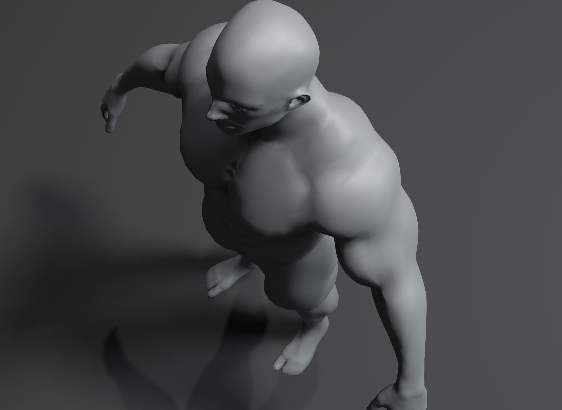 Superhero Male Body Base Mesh 3D Model 10k Polygons Low-poly 3D model_9